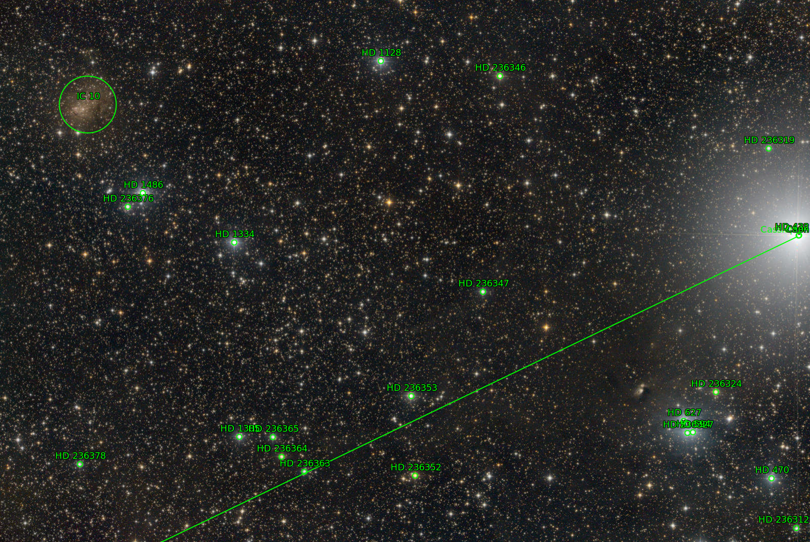 Sternkarten-Overlay (Astrometry.net)