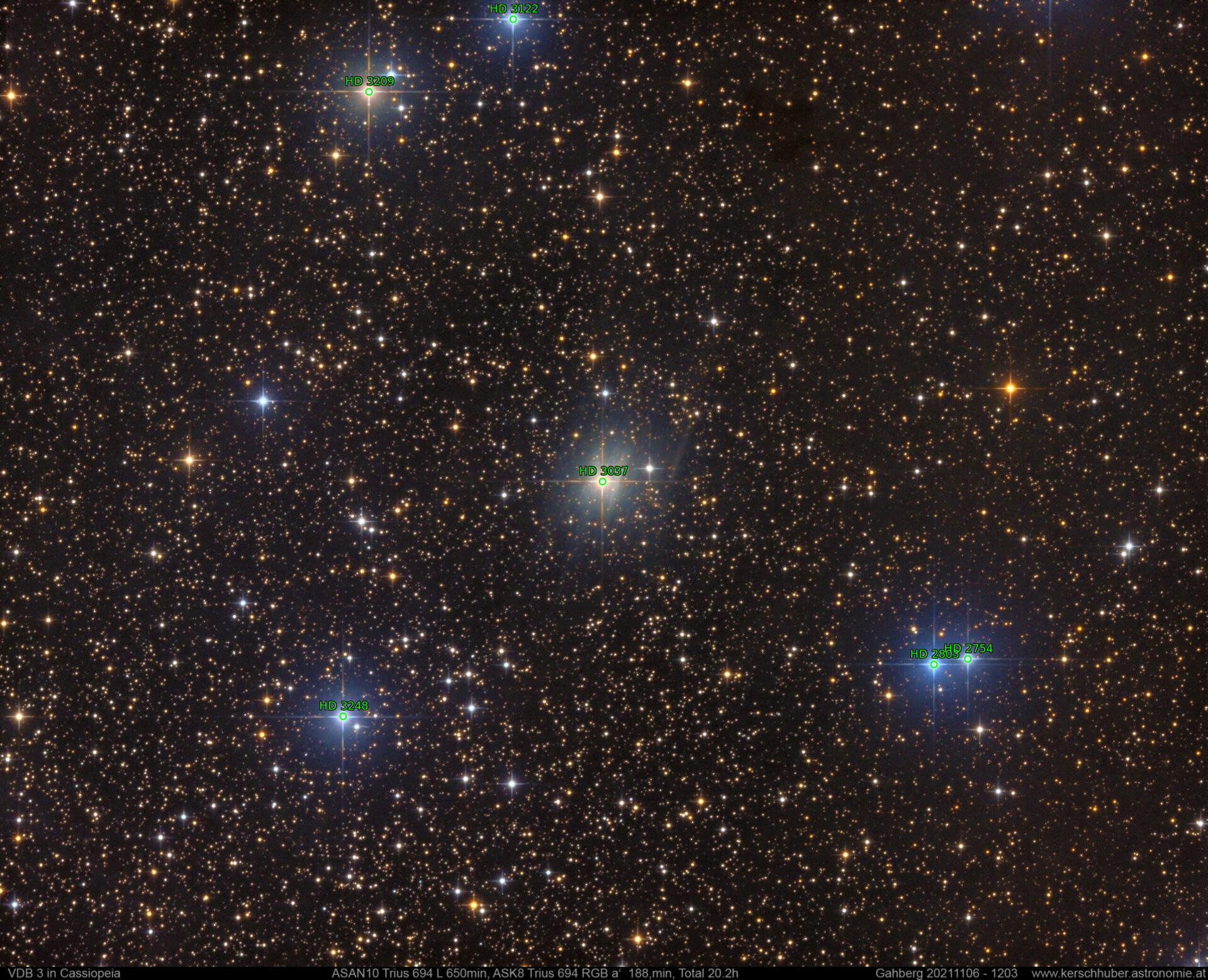 Sternkarten-Overlay (Astrometry.net)