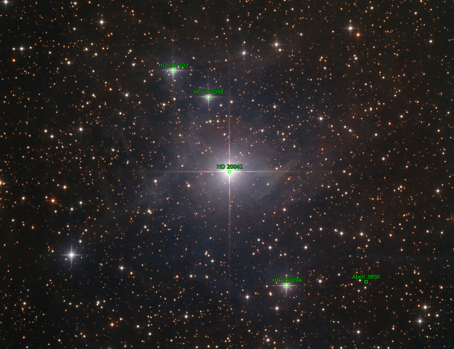 Sternkarten-Overlay (Astrometry.net)