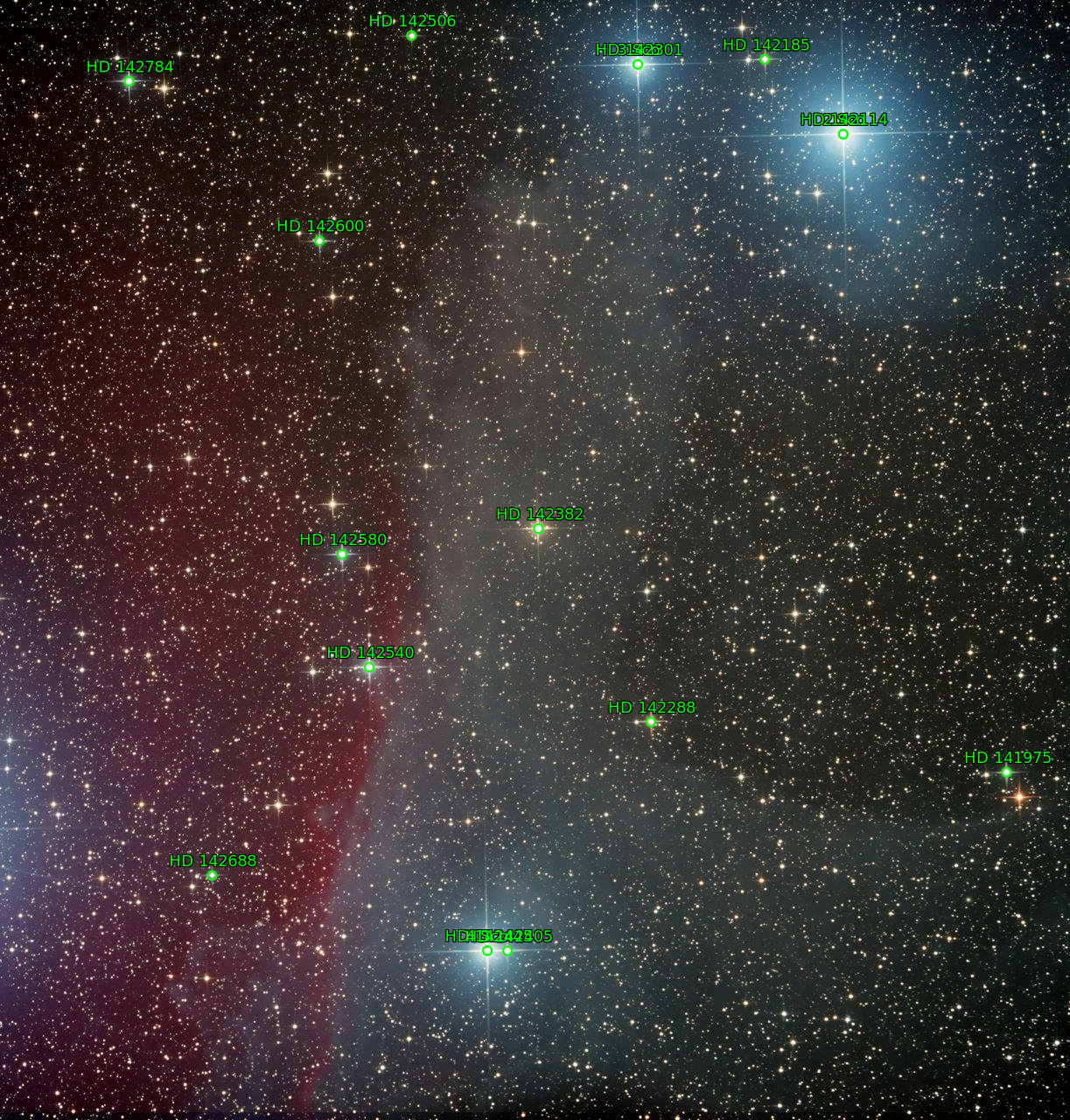 Sternkarten-Overlay (Astrometry.net)