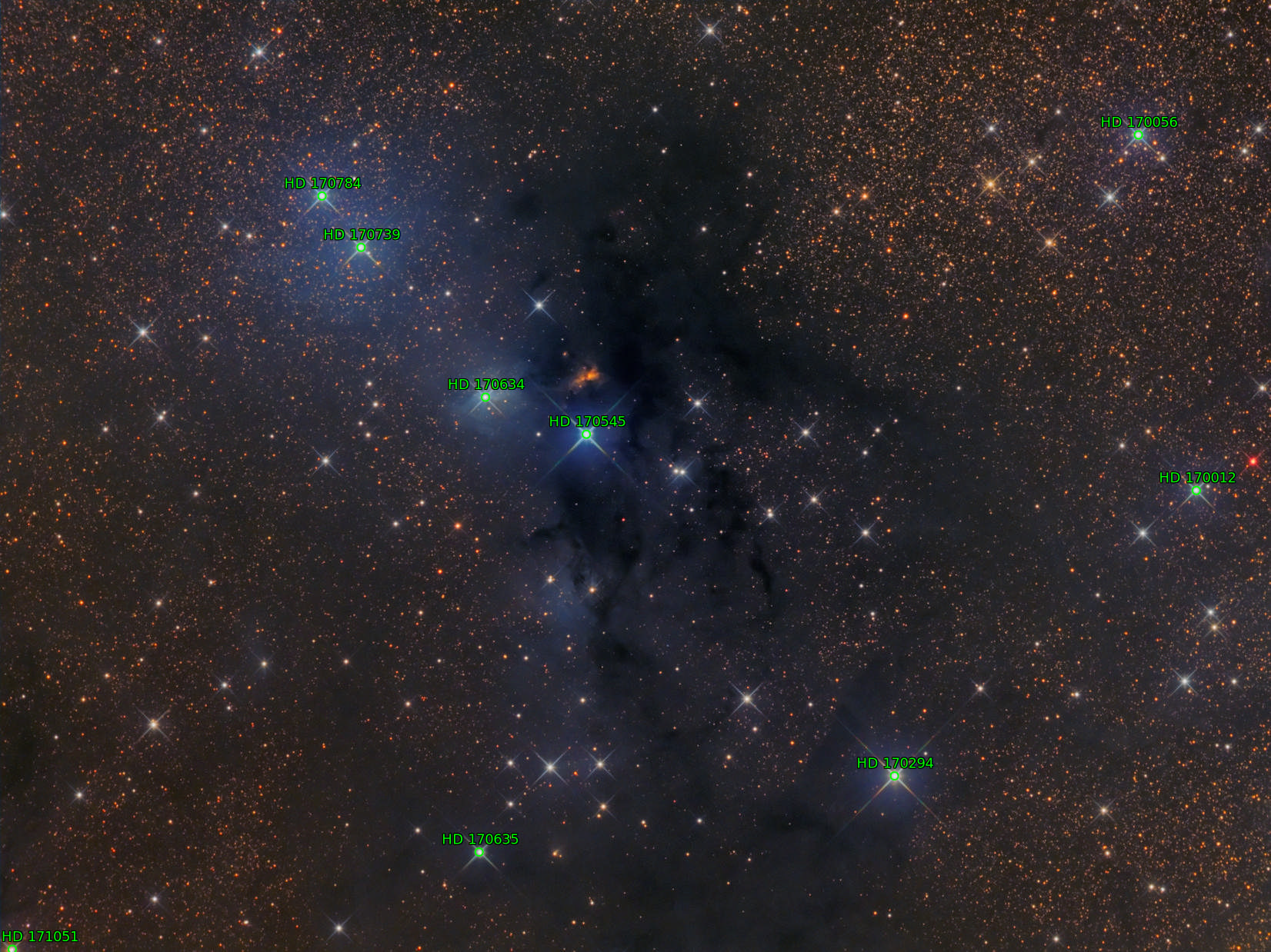Sternkarten-Overlay (Astrometry.net)