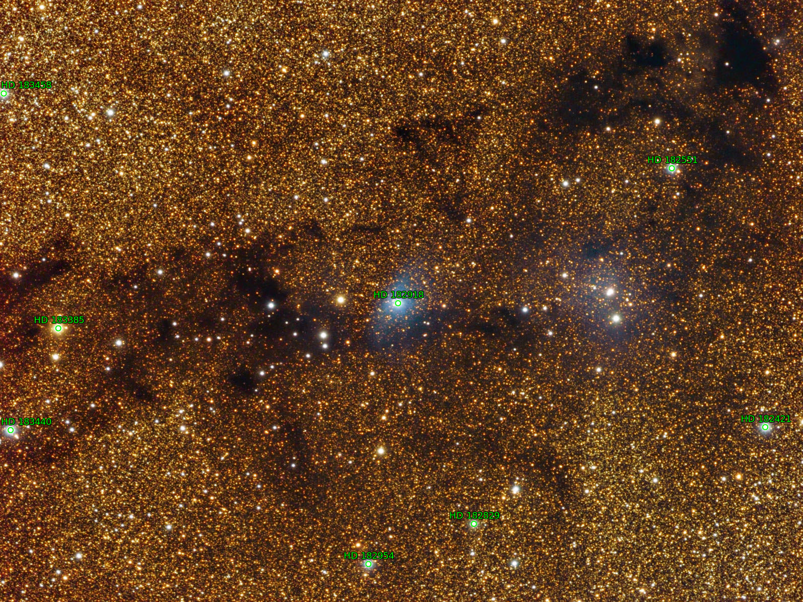 Sternkarten-Overlay (Astrometry.net)