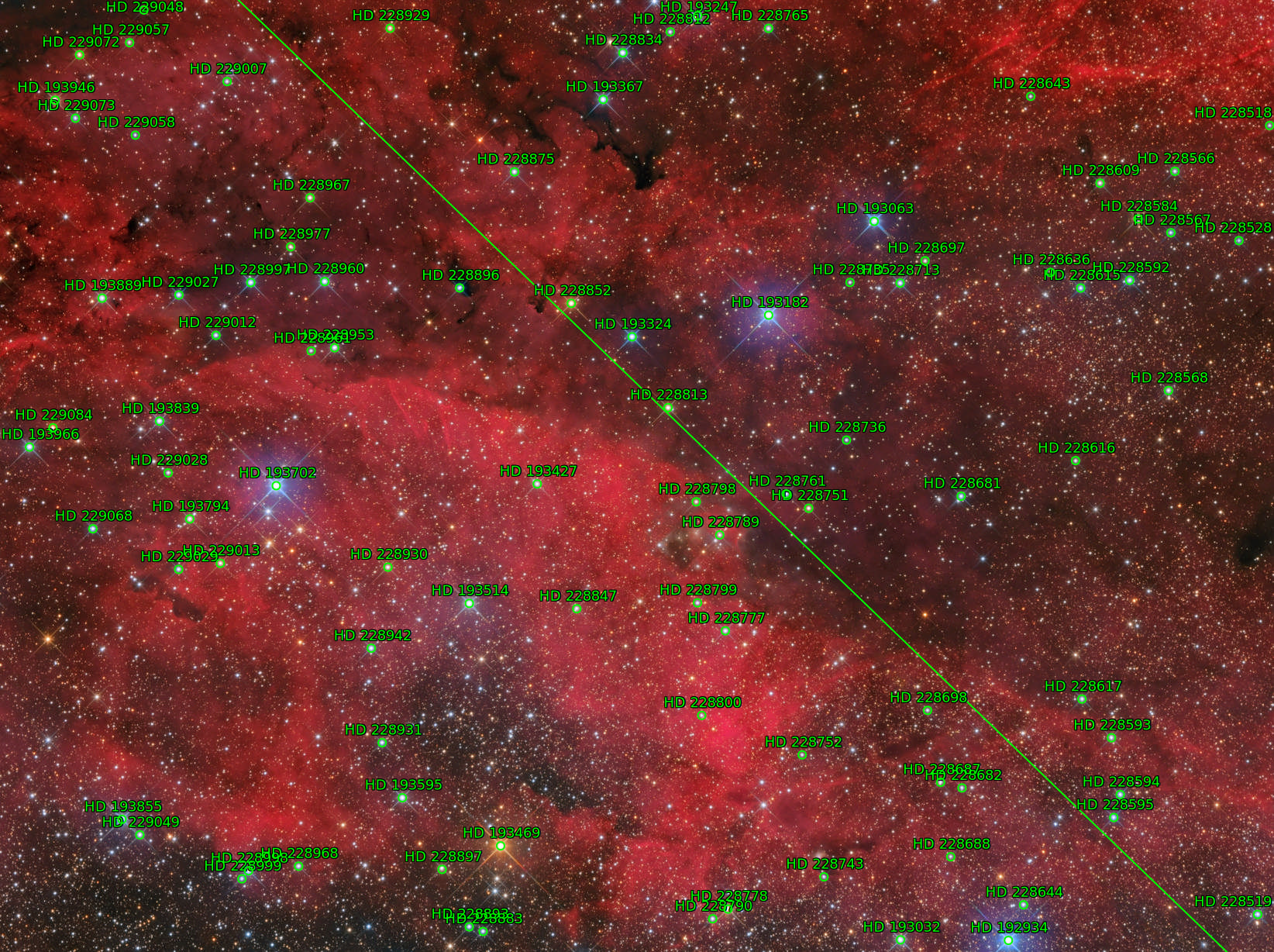 Sternkarten-Overlay (Astrometry.net)