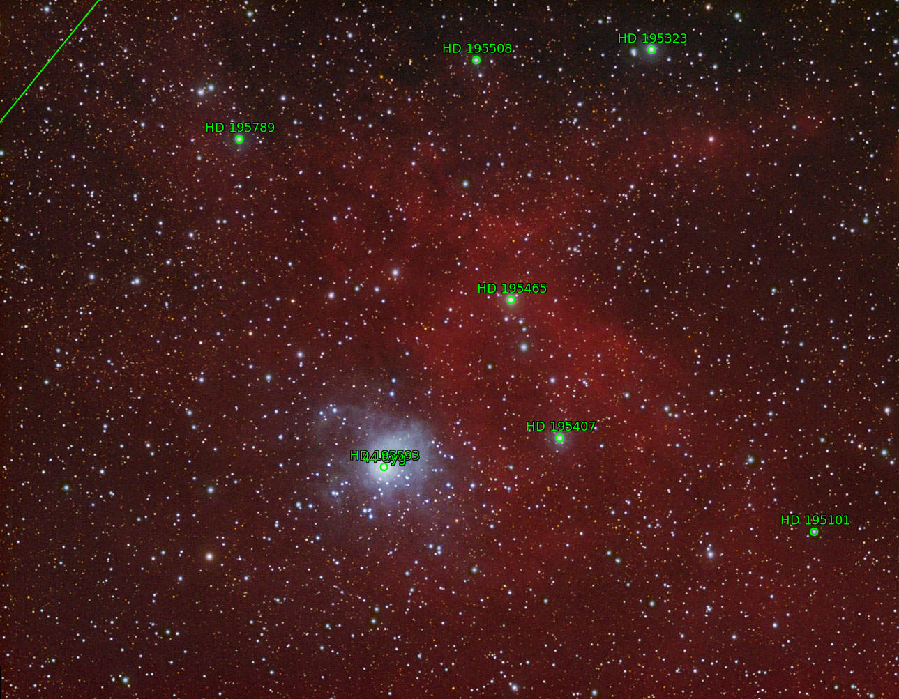 Sternkarten-Overlay (Astrometry.net)