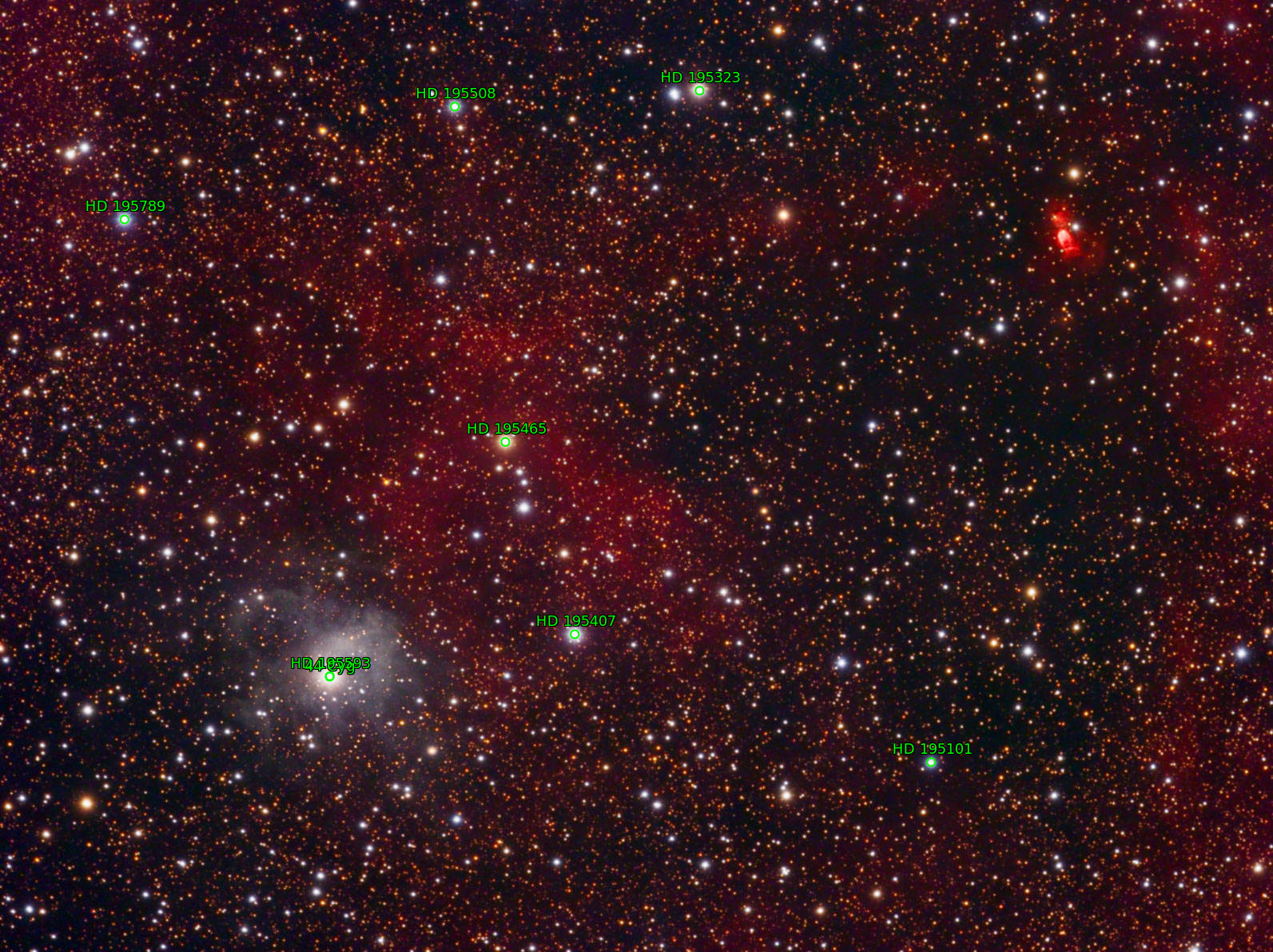 Sternkarten-Overlay (Astrometry.net)