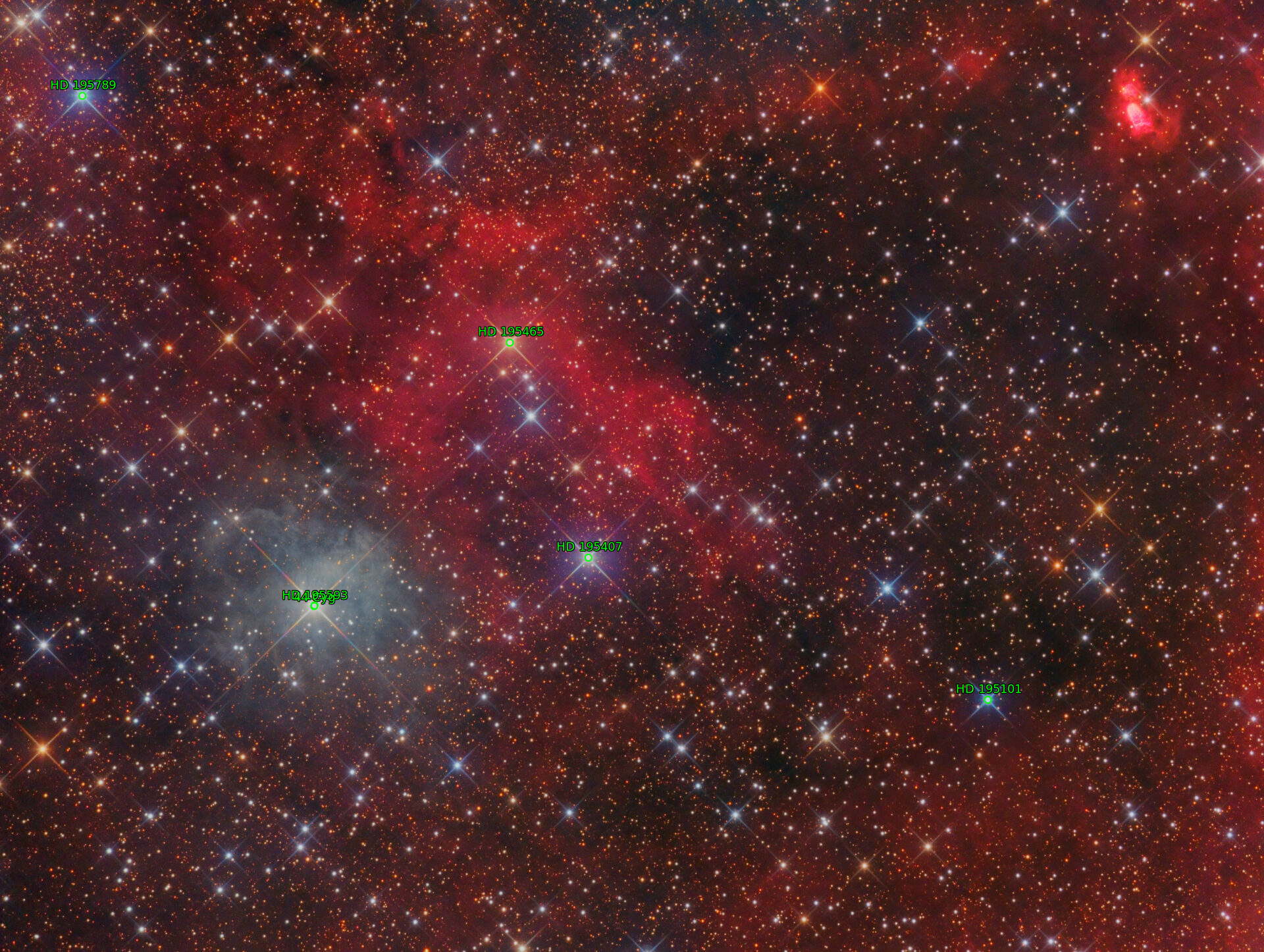 Sternkarten-Overlay (Astrometry.net)