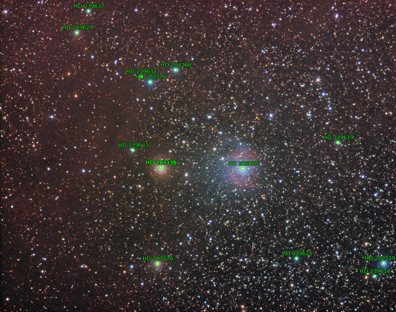 Sternkarten-Overlay (Astrometry.net)