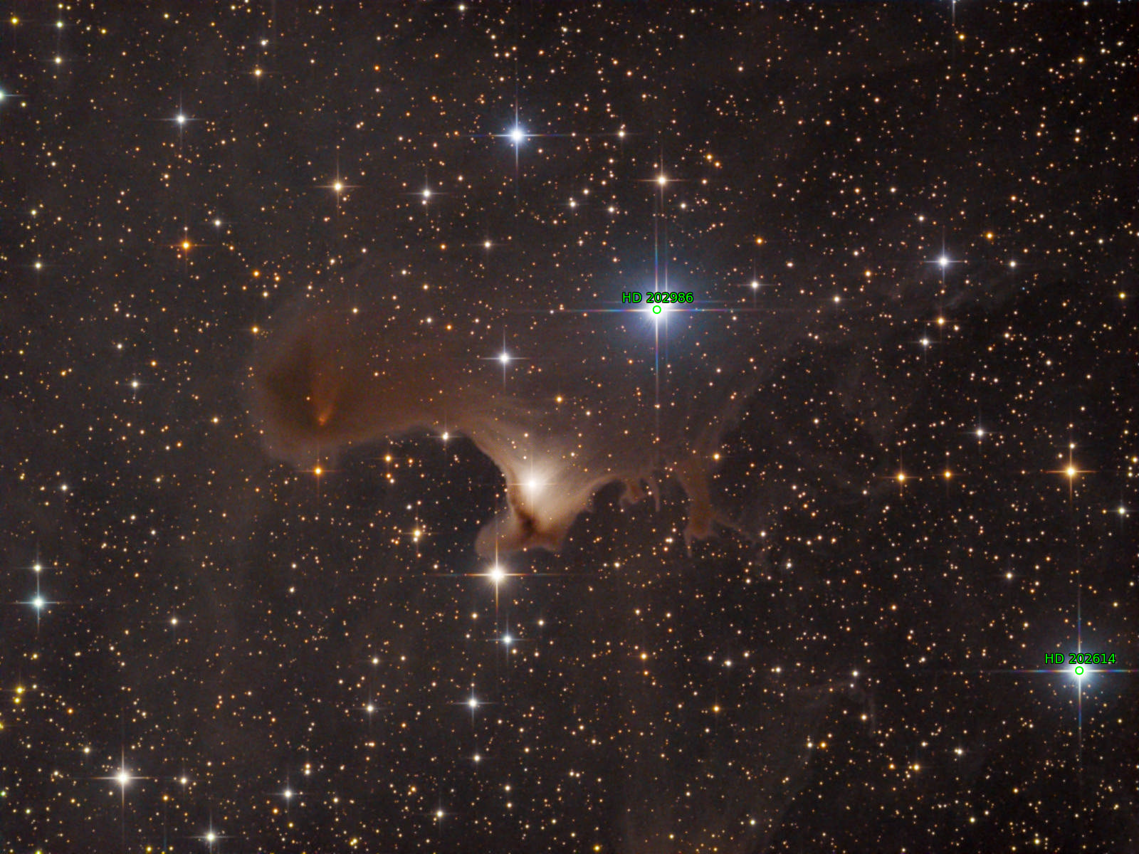 Sternkarten-Overlay (Astrometry.net)
