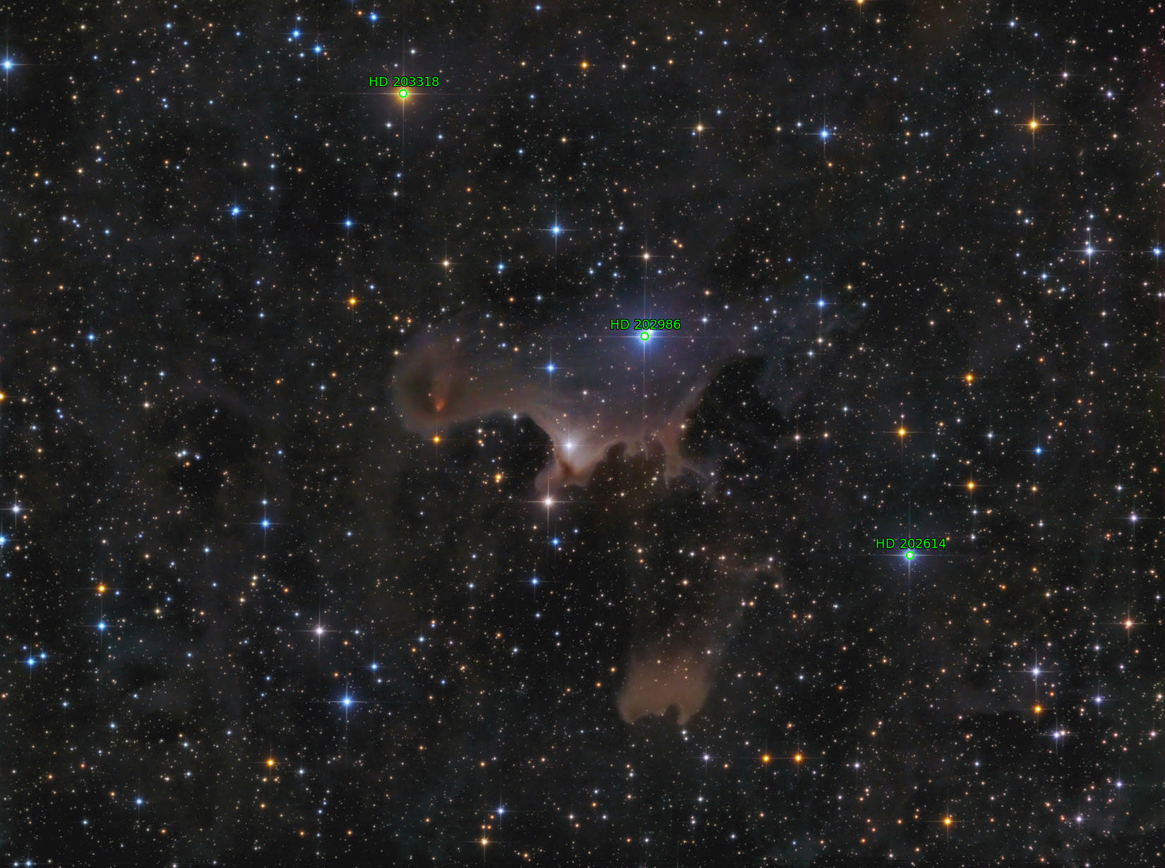 Sternkarten-Overlay (Astrometry.net)