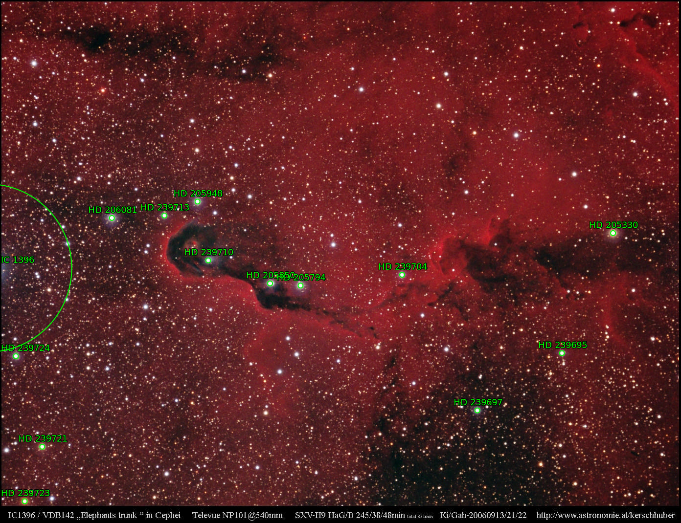 Sternkarten-Overlay (Astrometry.net)