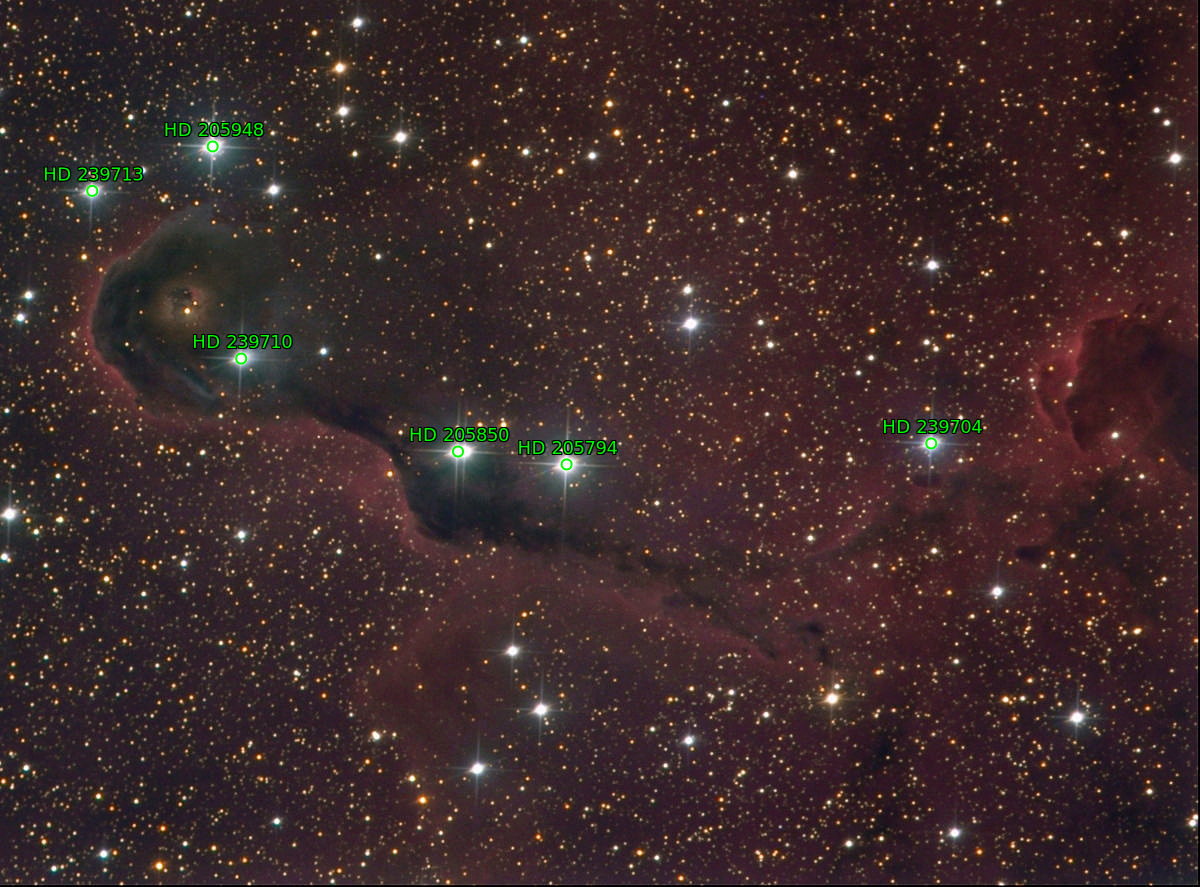 Sternkarten-Overlay (Astrometry.net)