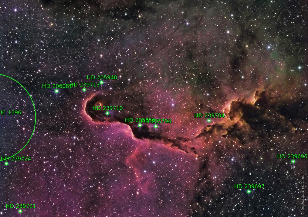 Sternkarten-Overlay (Astrometry.net)