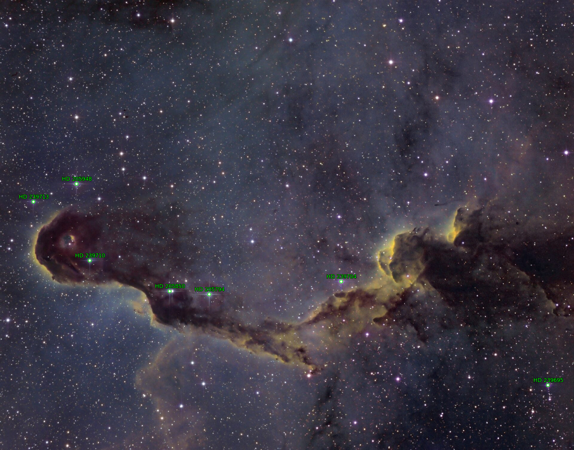 Sternkarten-Overlay (Astrometry.net)