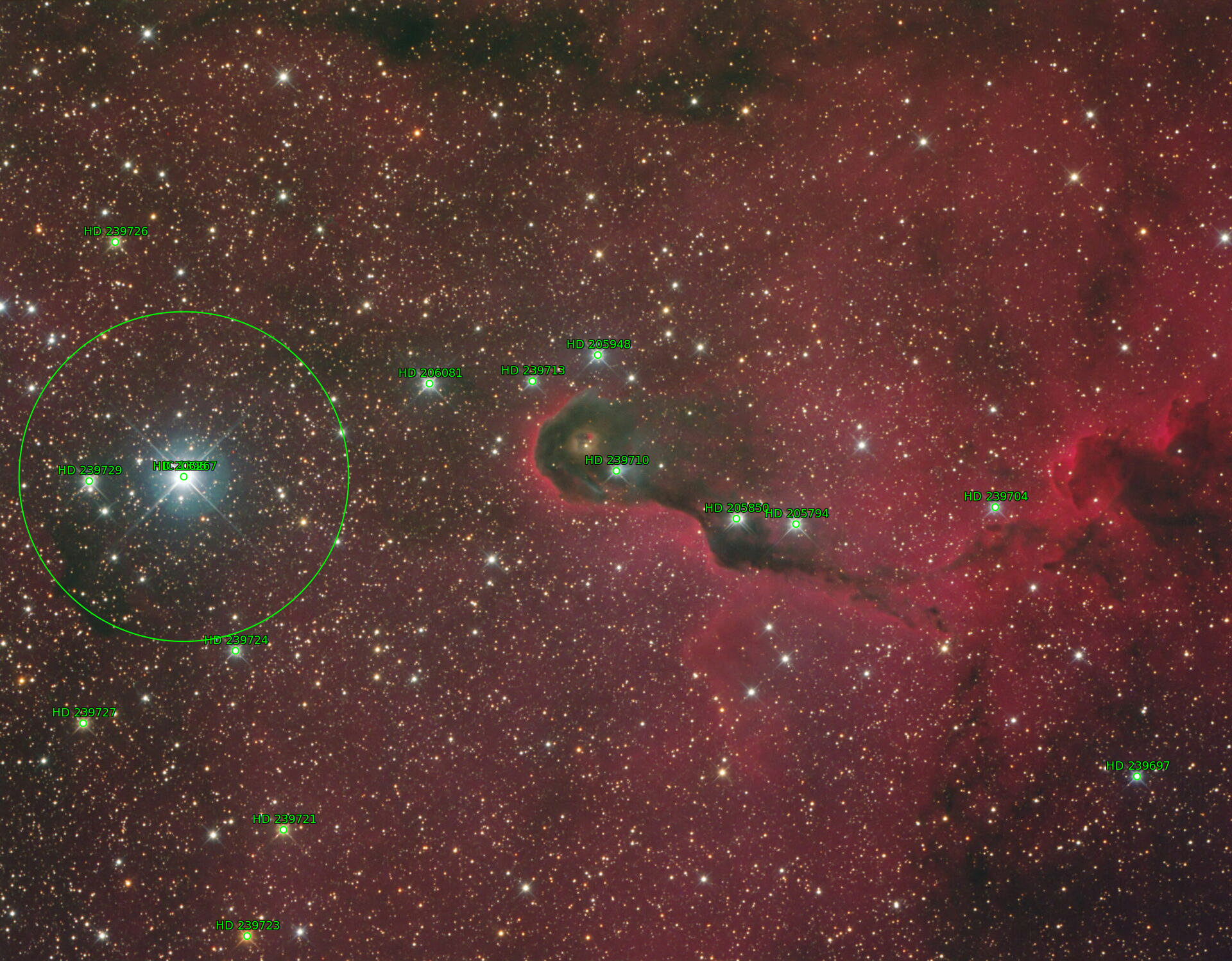 Sternkarten-Overlay (Astrometry.net)