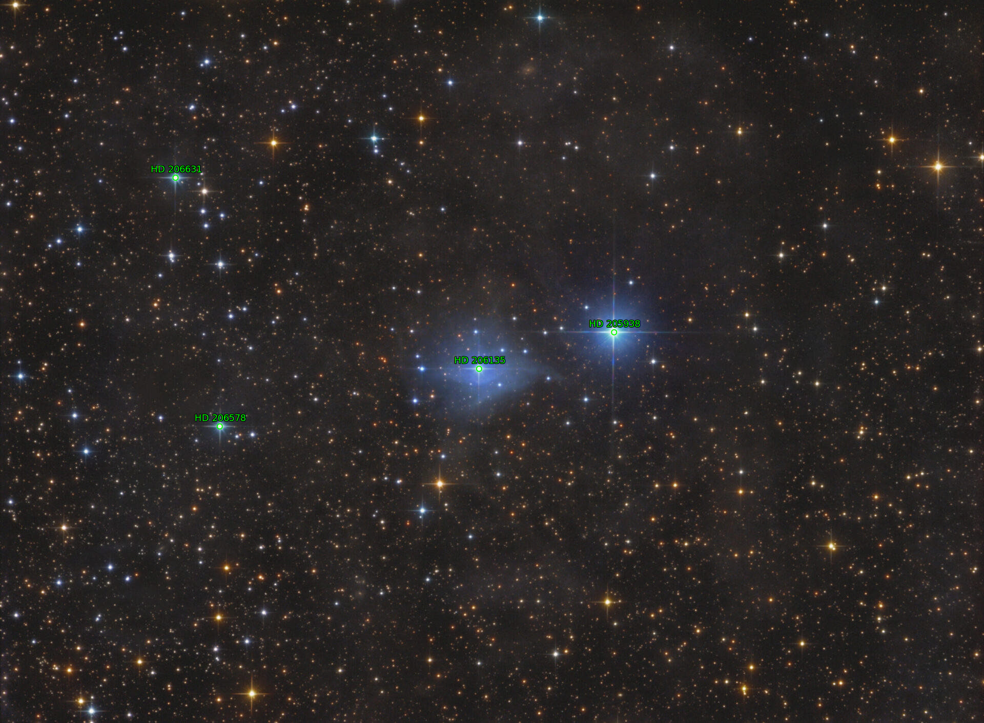 Sternkarten-Overlay (Astrometry.net)