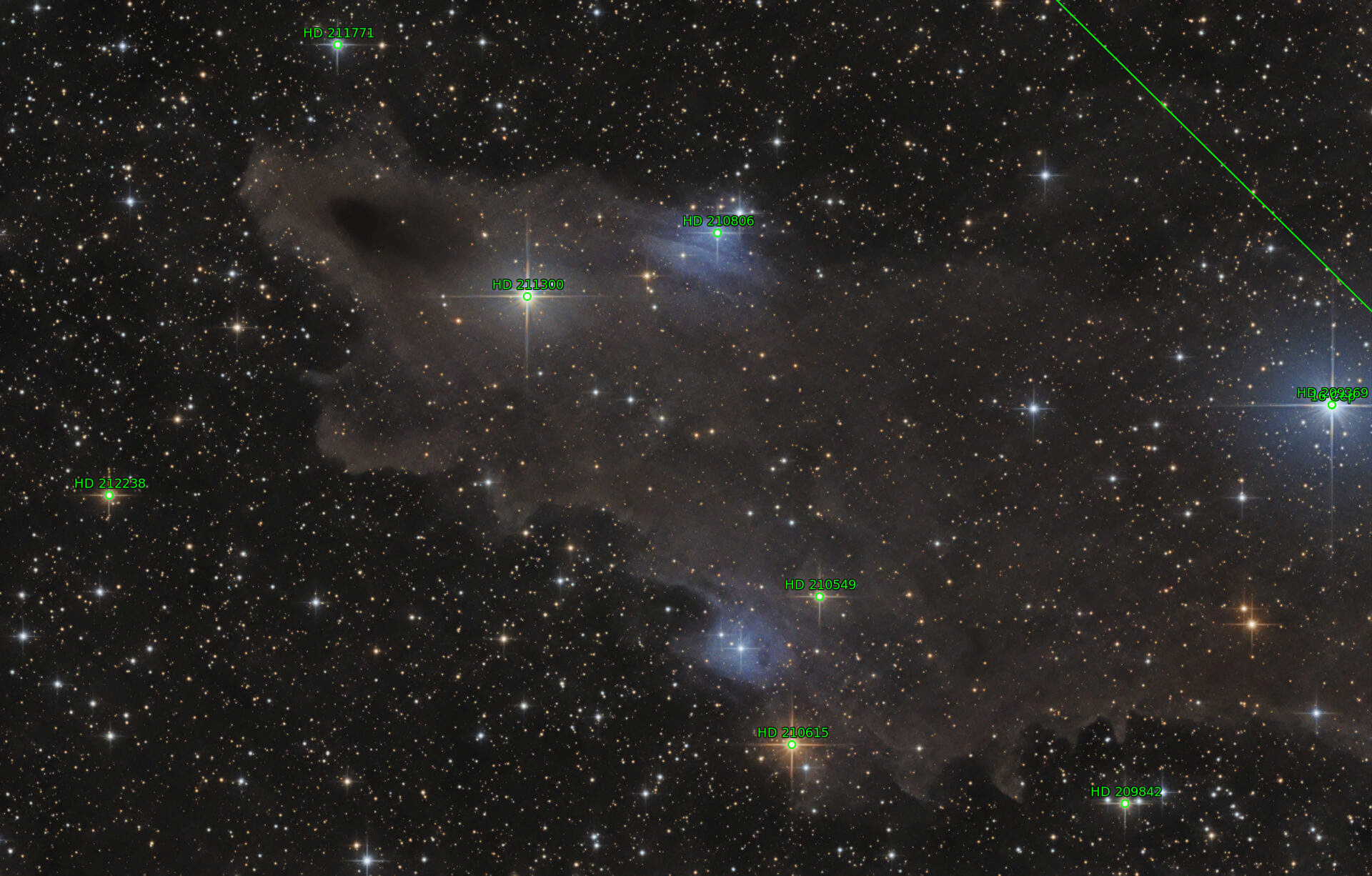 Sternkarten-Overlay (Astrometry.net)