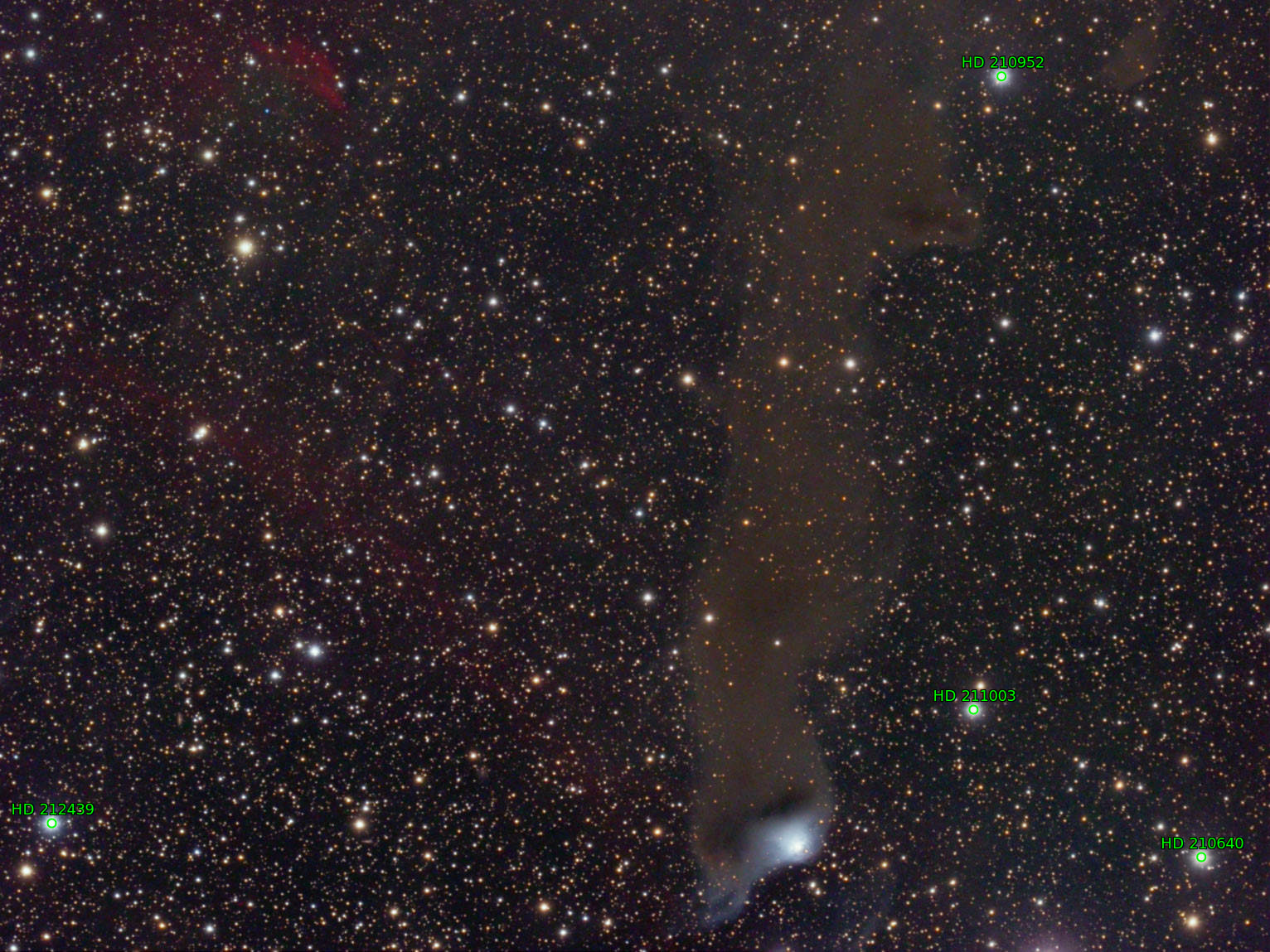 Sternkarten-Overlay (Astrometry.net)
