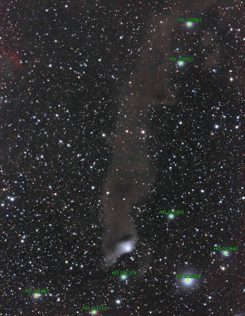 Sternkarten-Overlay (Astrometry.net)