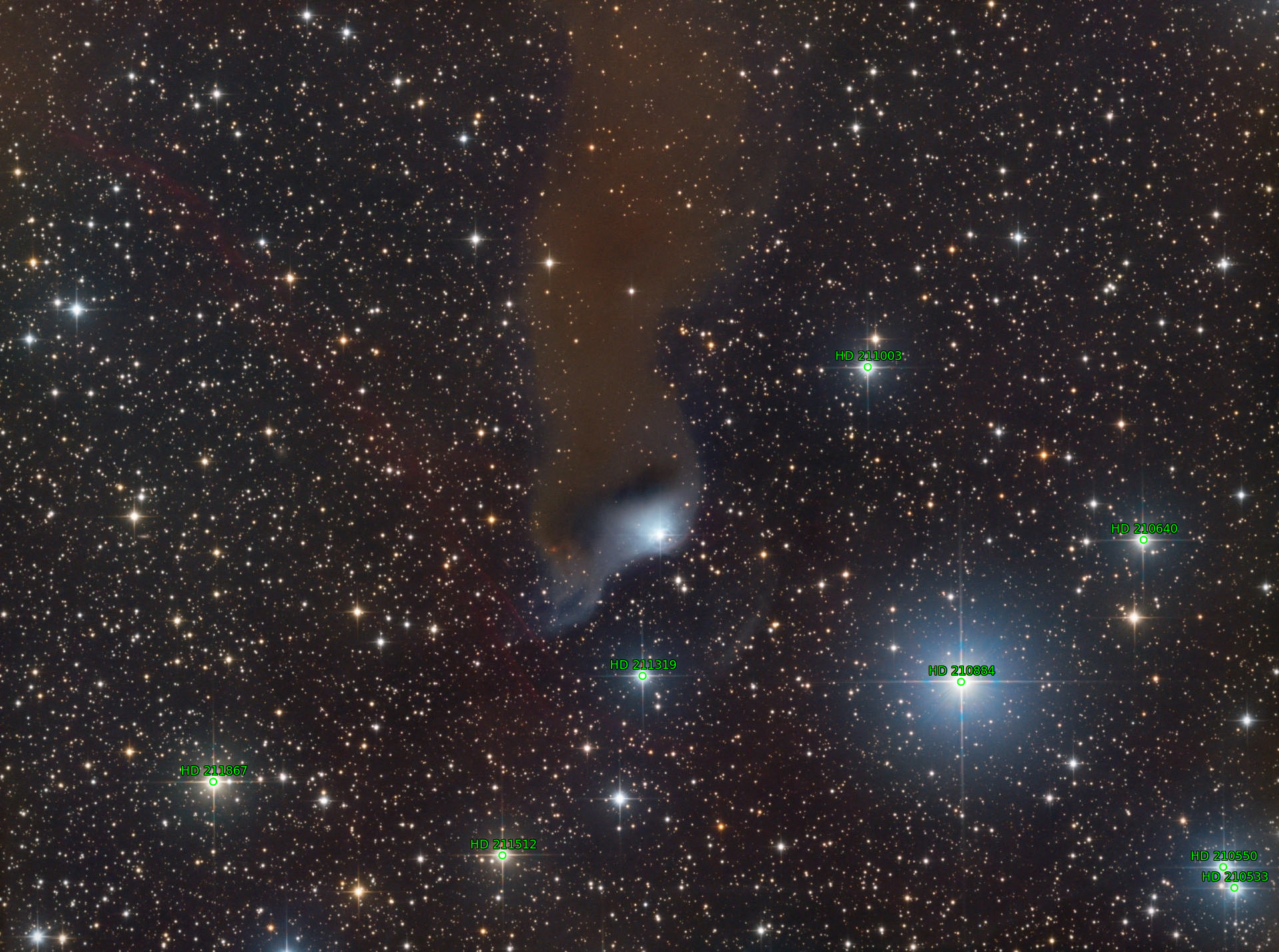Sternkarten-Overlay (Astrometry.net)