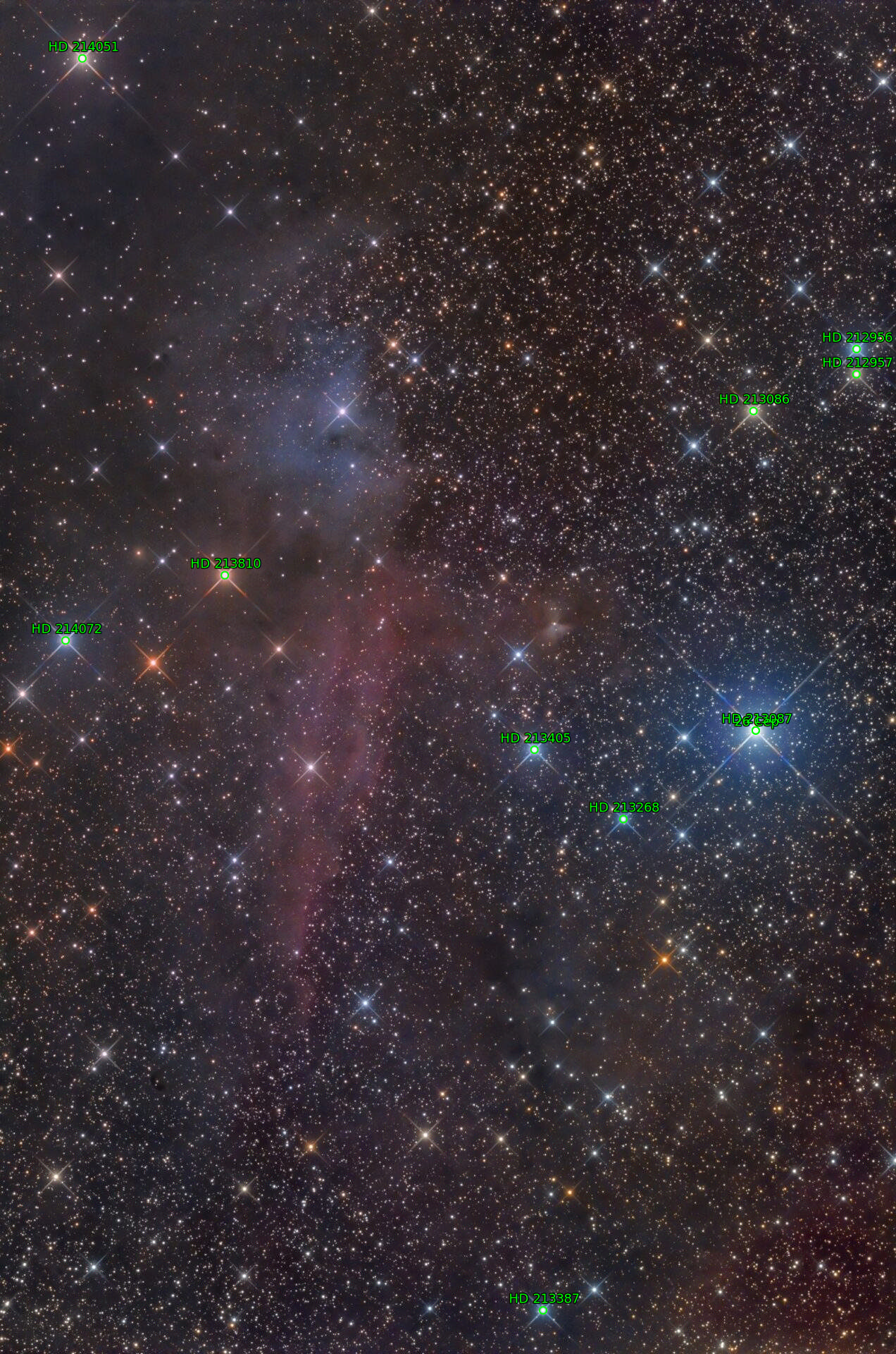 Sternkarten-Overlay (Astrometry.net)