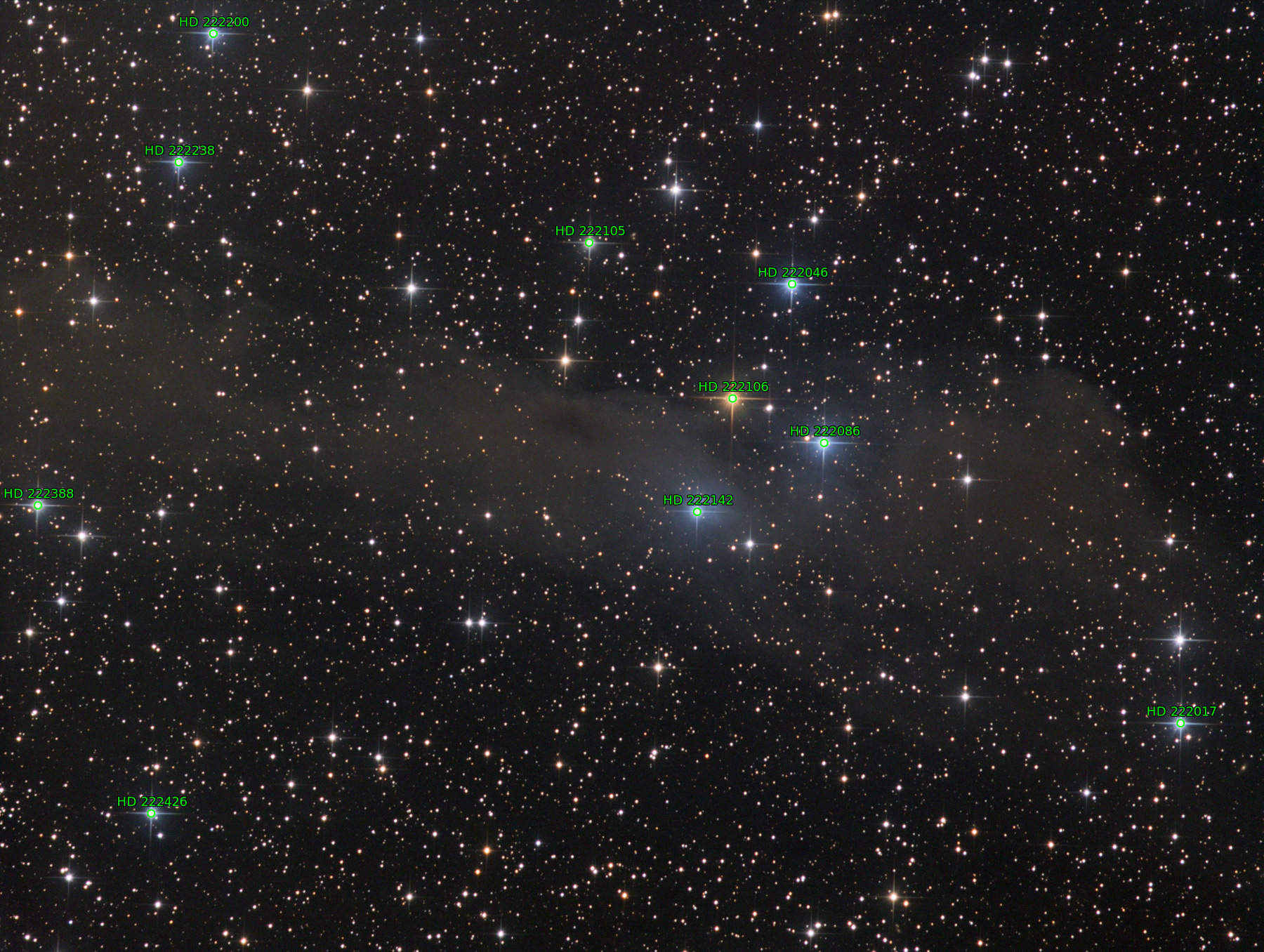 Sternkarten-Overlay (Astrometry.net)