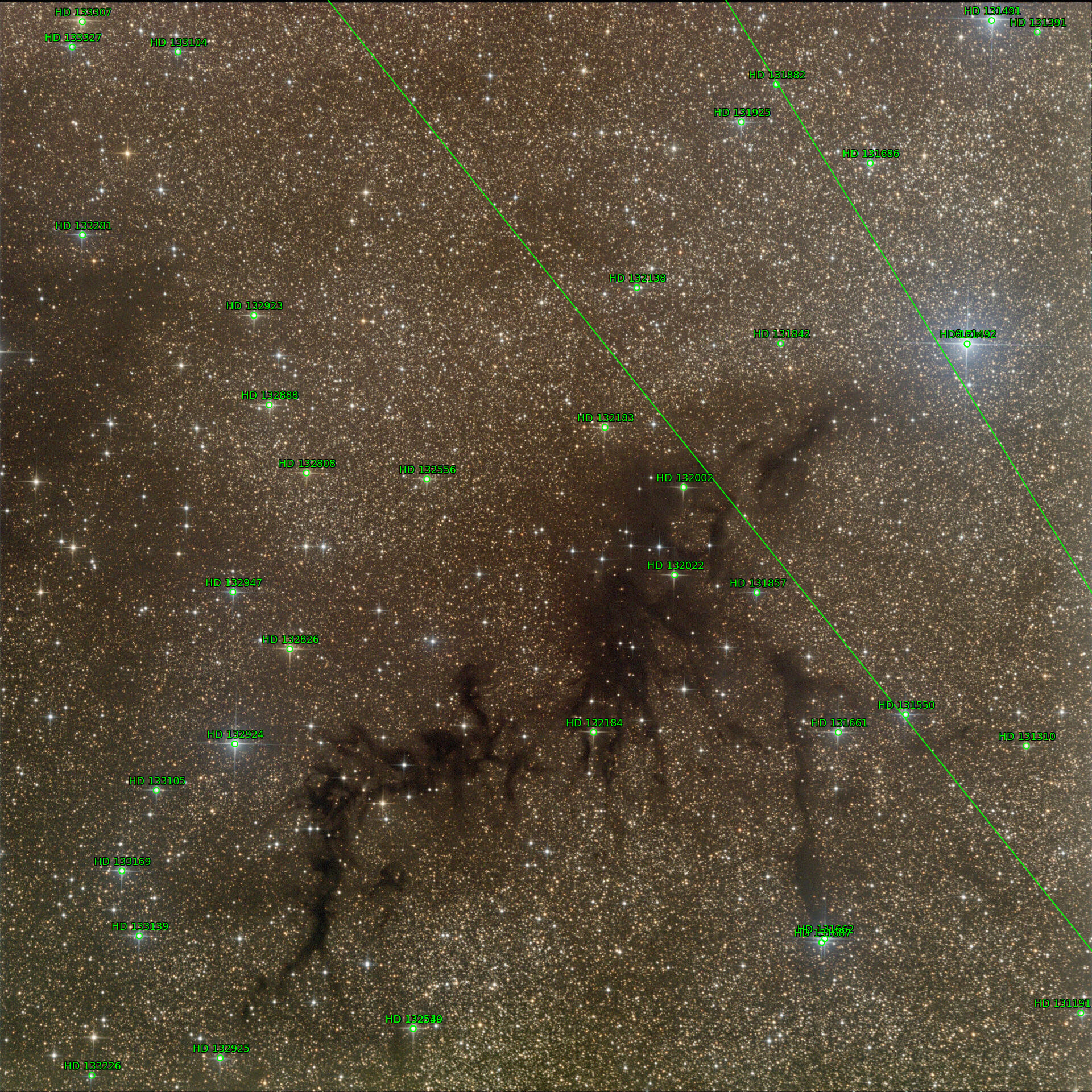 Sternkarten-Overlay (Astrometry.net)