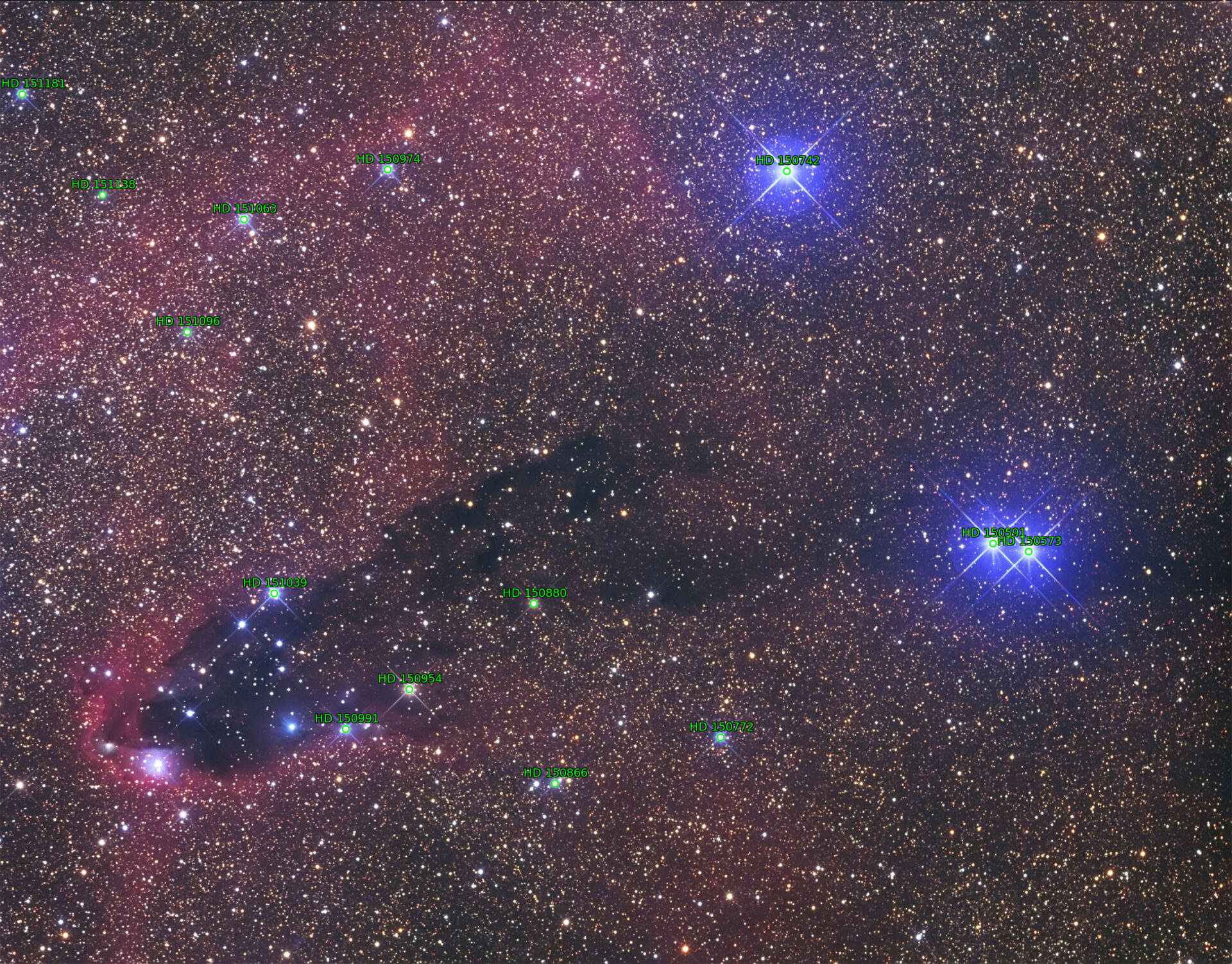 Sternkarten-Overlay (Astrometry.net)