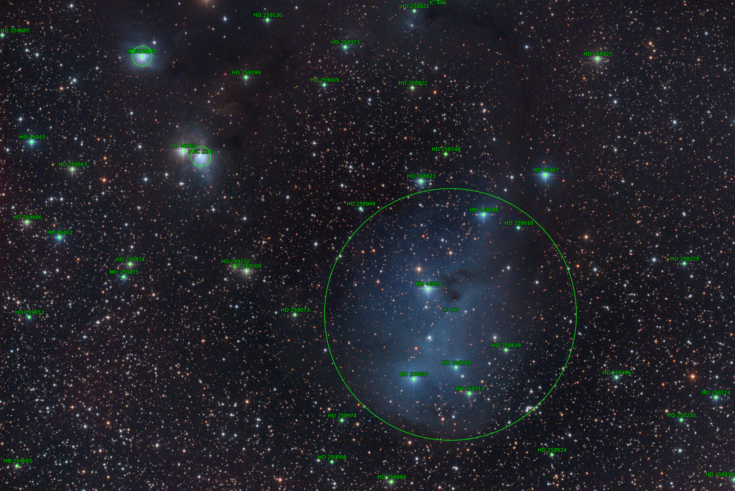 Sternkarten-Overlay (Astrometry.net)