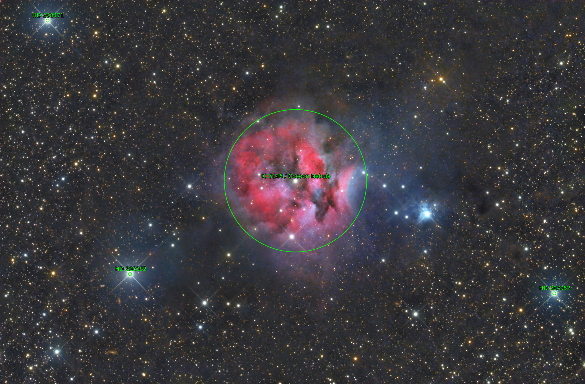 Sternkarten-Overlay (Astrometry.net)