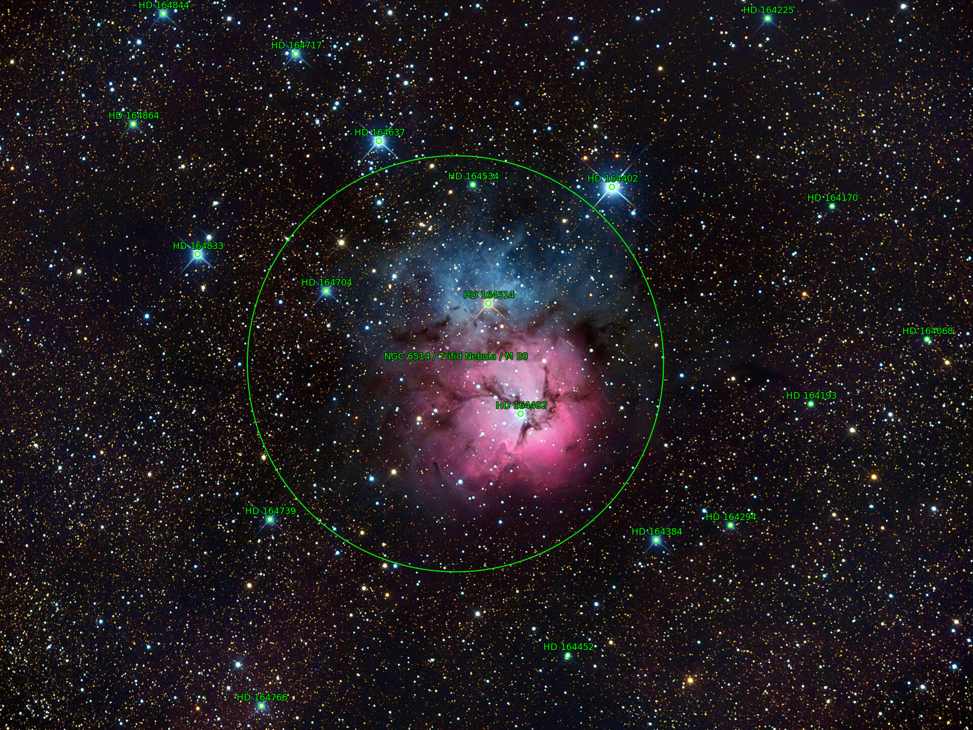Sternkarten-Overlay (Astrometry.net)