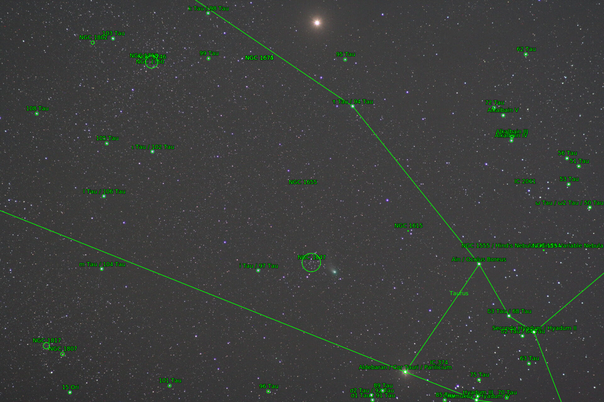 Sternkarten-Overlay (Astrometry.net)