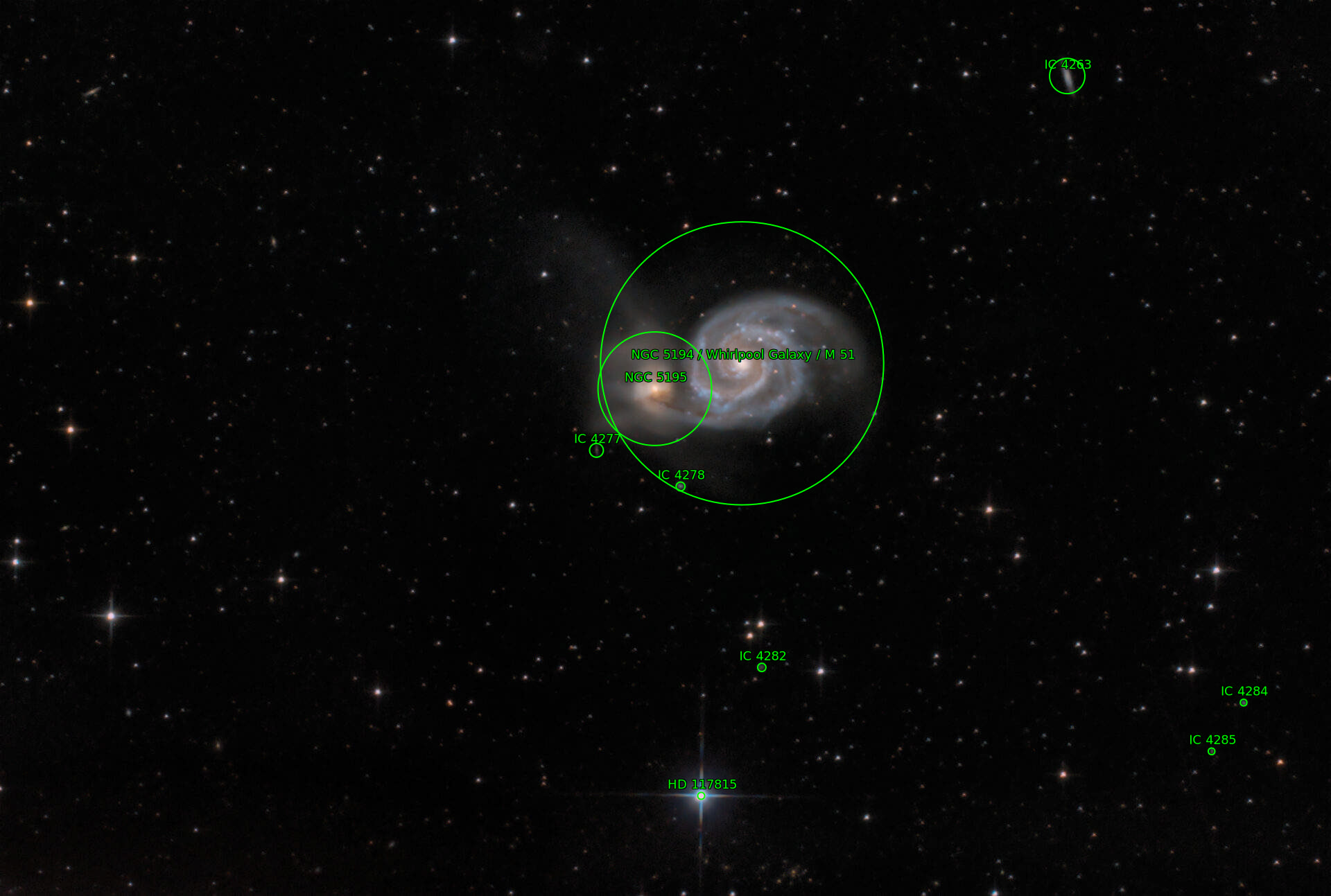 Sternkarten-Overlay (Astrometry.net)