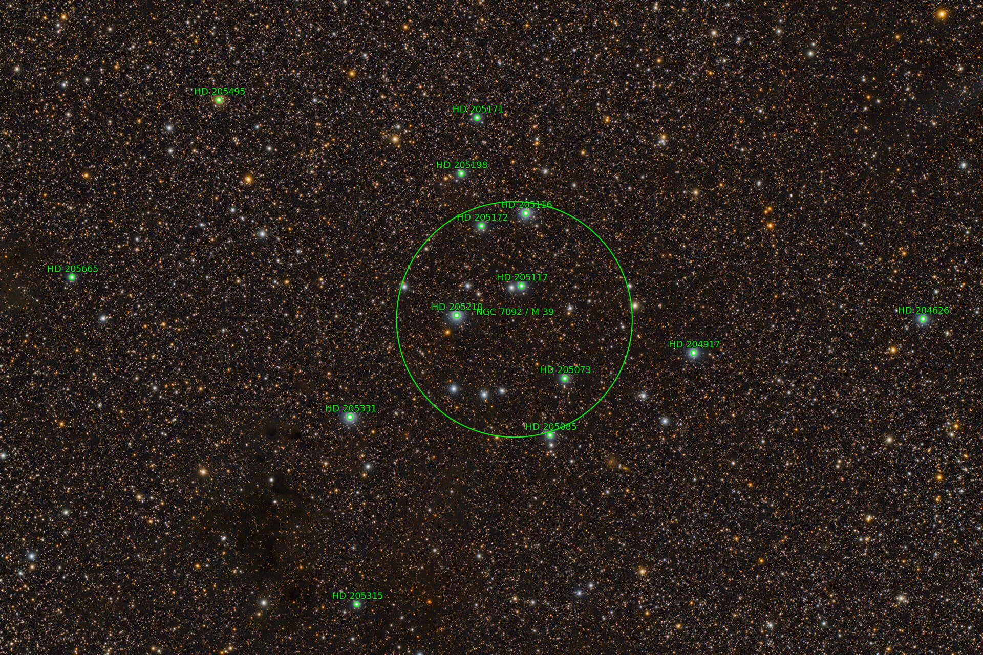 Sternkarten-Overlay (Astrometry.net)