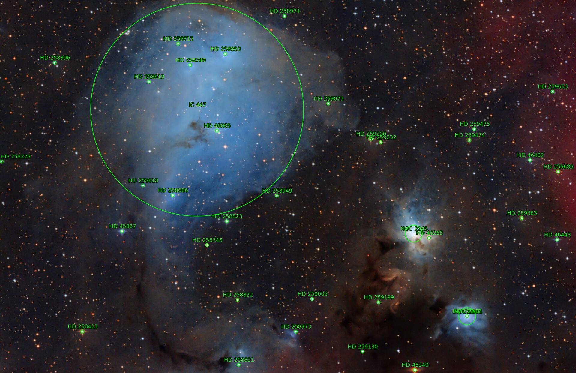 Sternkarten-Overlay (Astrometry.net)