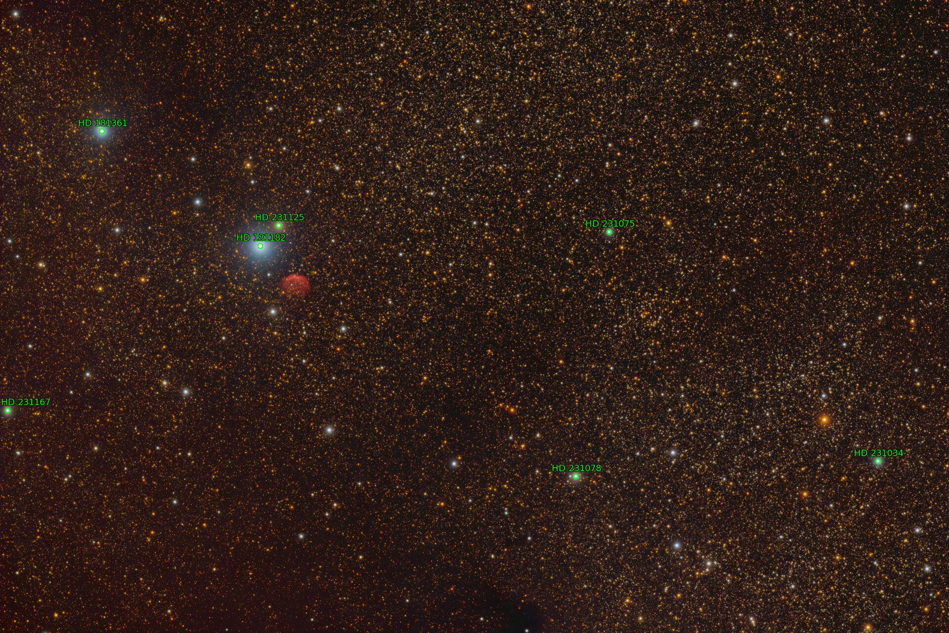 Sternkarten-Overlay (Astrometry.net)