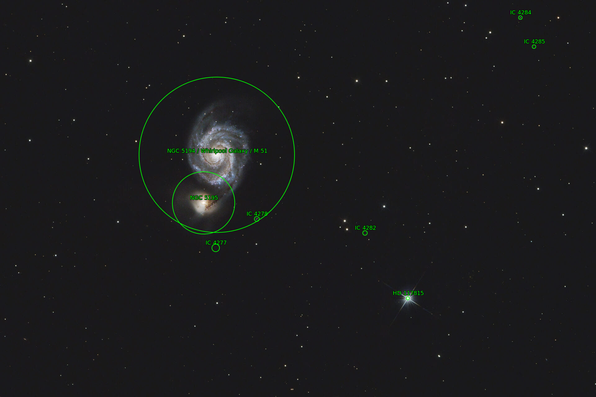 Sternkarten-Overlay (Astrometry.net)