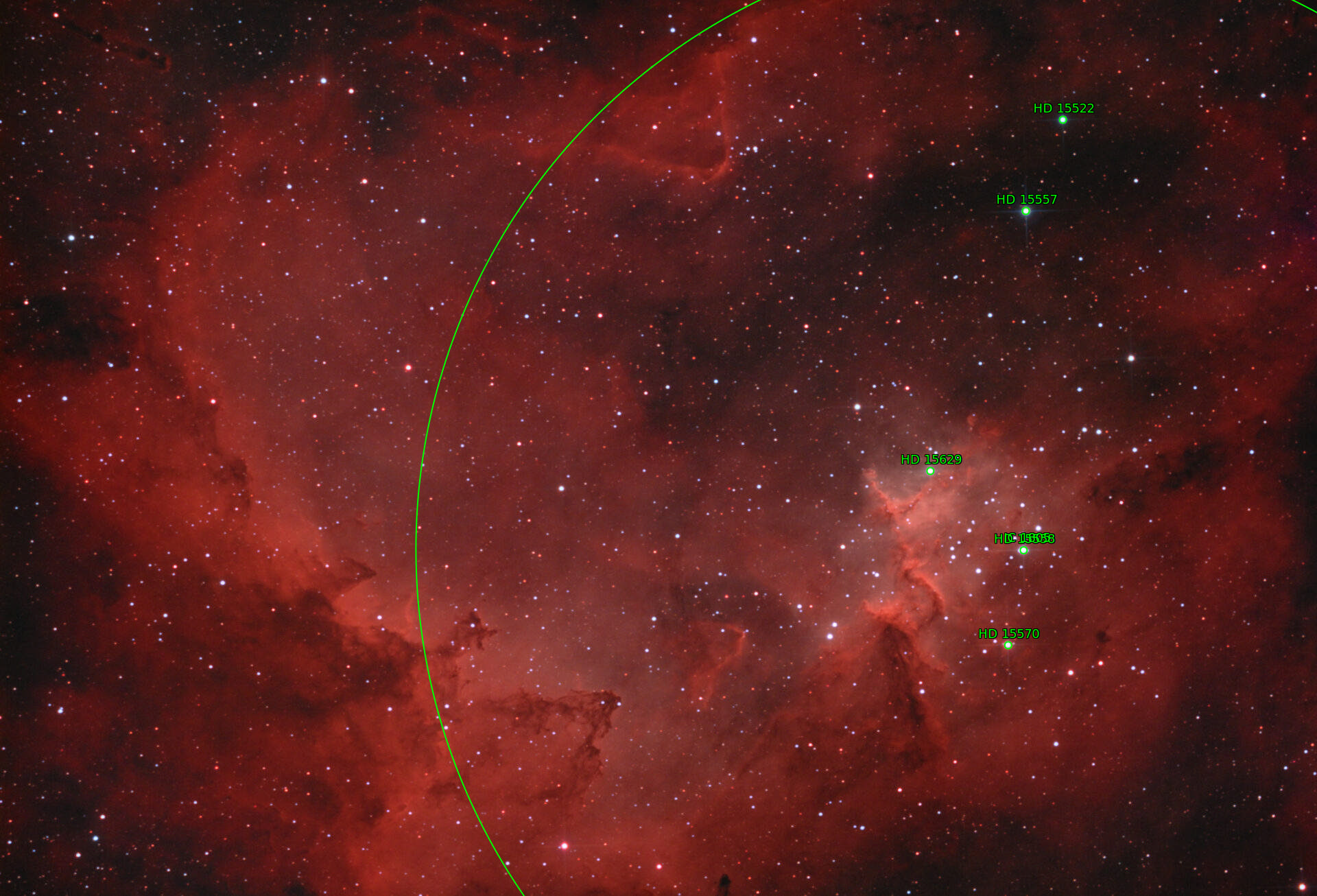 Sternkarten-Overlay (Astrometry.net)
