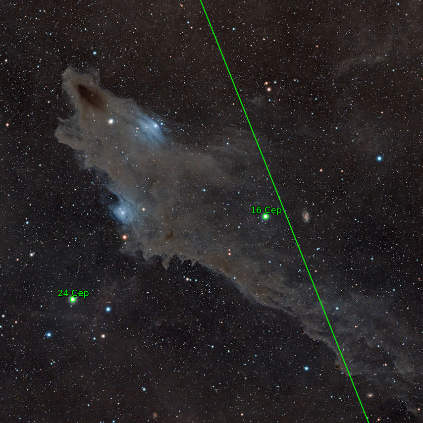 Sternkarten-Overlay (Astrometry.net)
