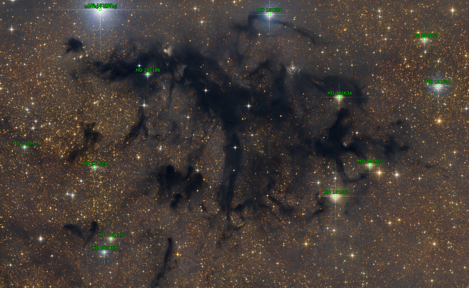 Sternkarten-Overlay (Astrometry.net)