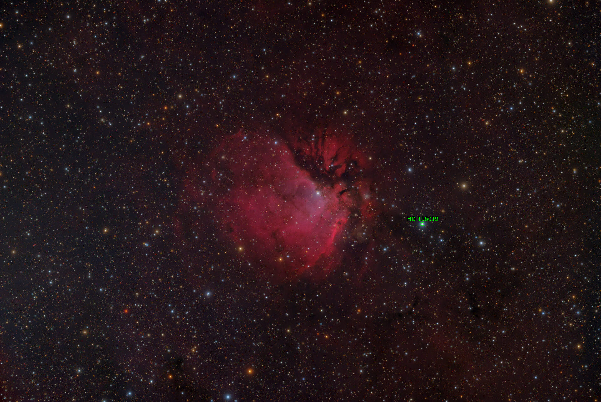 Sternkarten-Overlay (Astrometry.net)