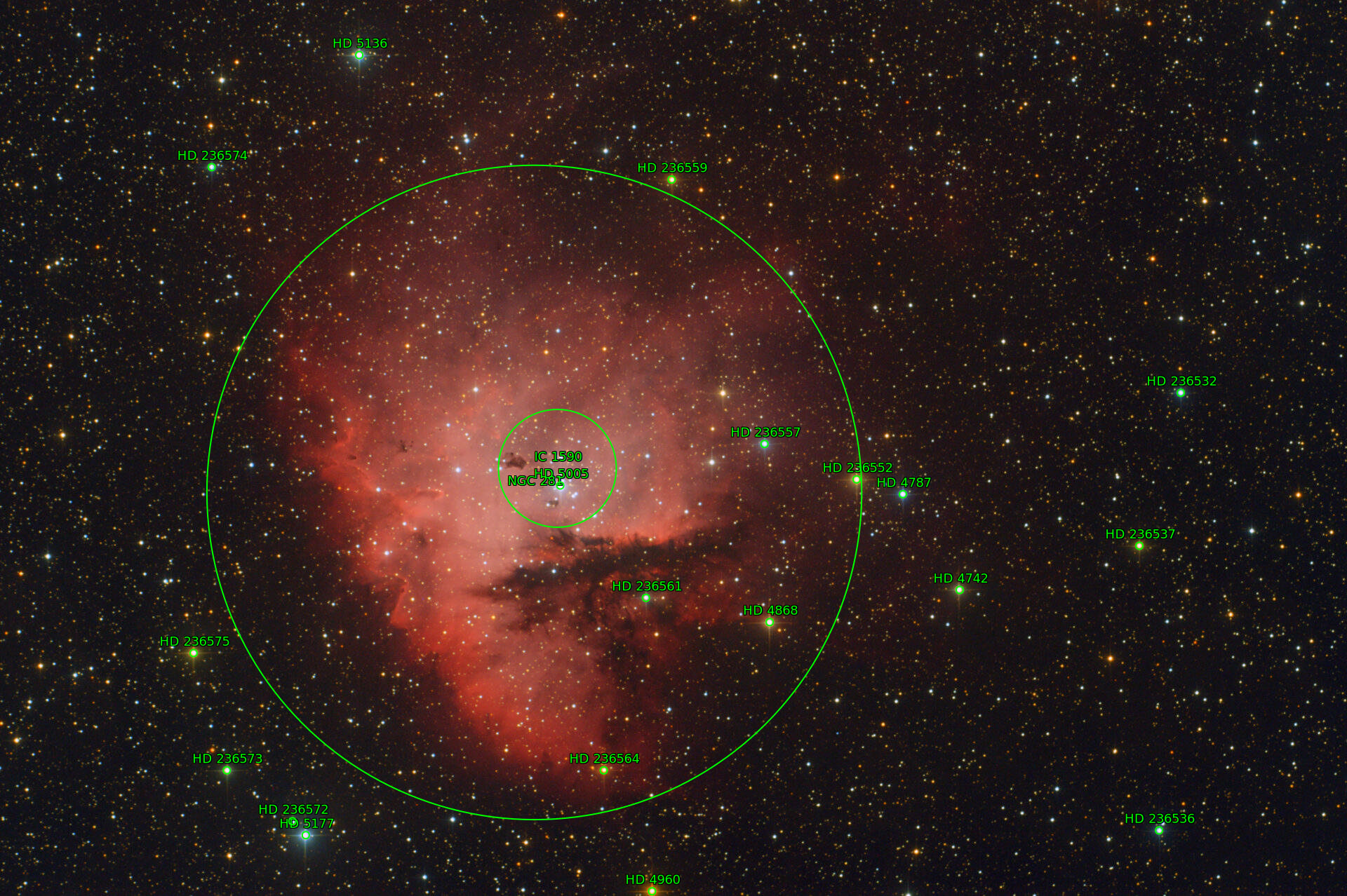 Sternkarten-Overlay (Astrometry.net)