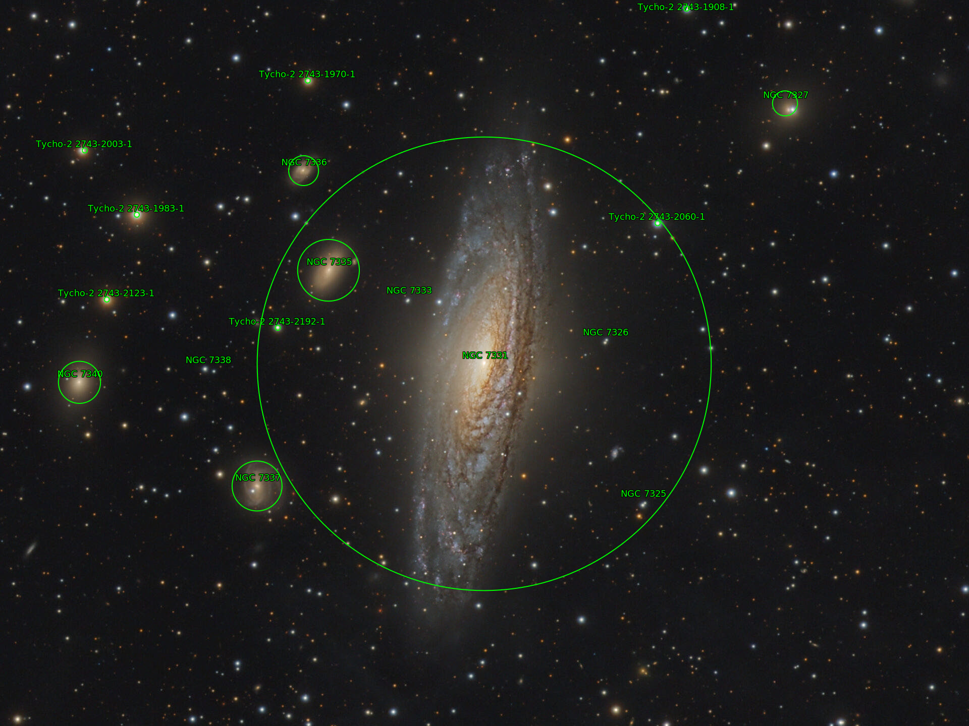 Sternkarten-Overlay (Astrometry.net)