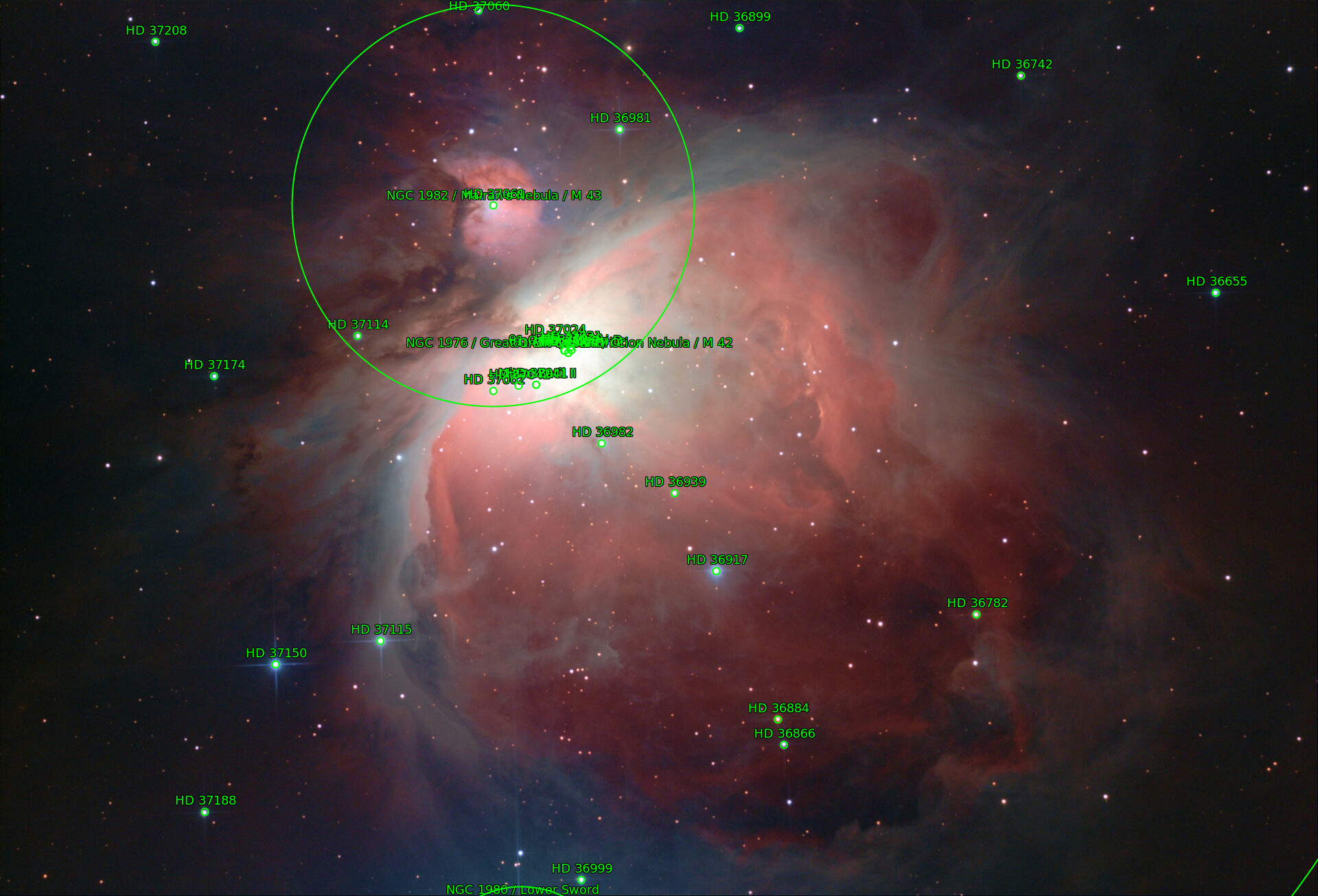 Sternkarten-Overlay (Astrometry.net)
