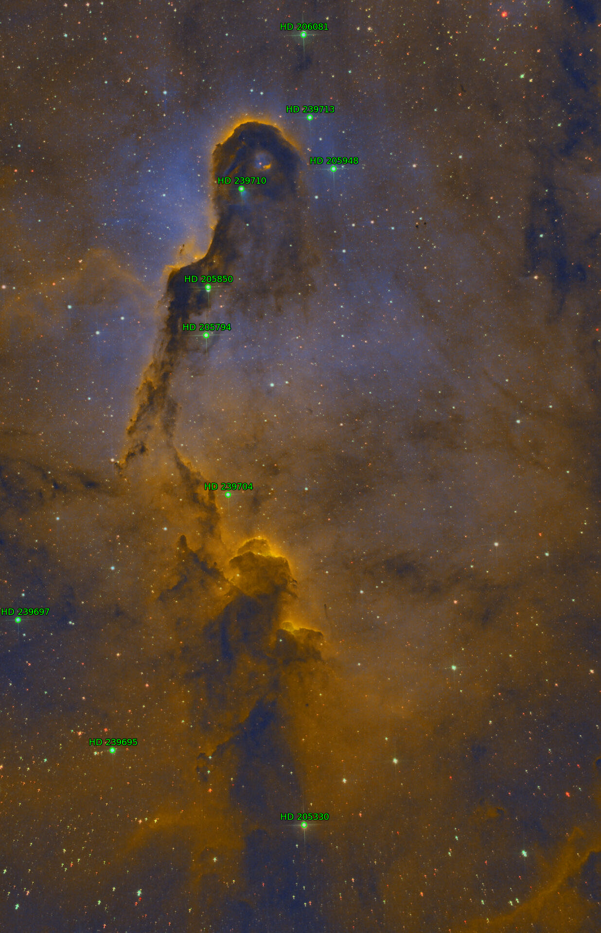 Sternkarten-Overlay (Astrometry.net)
