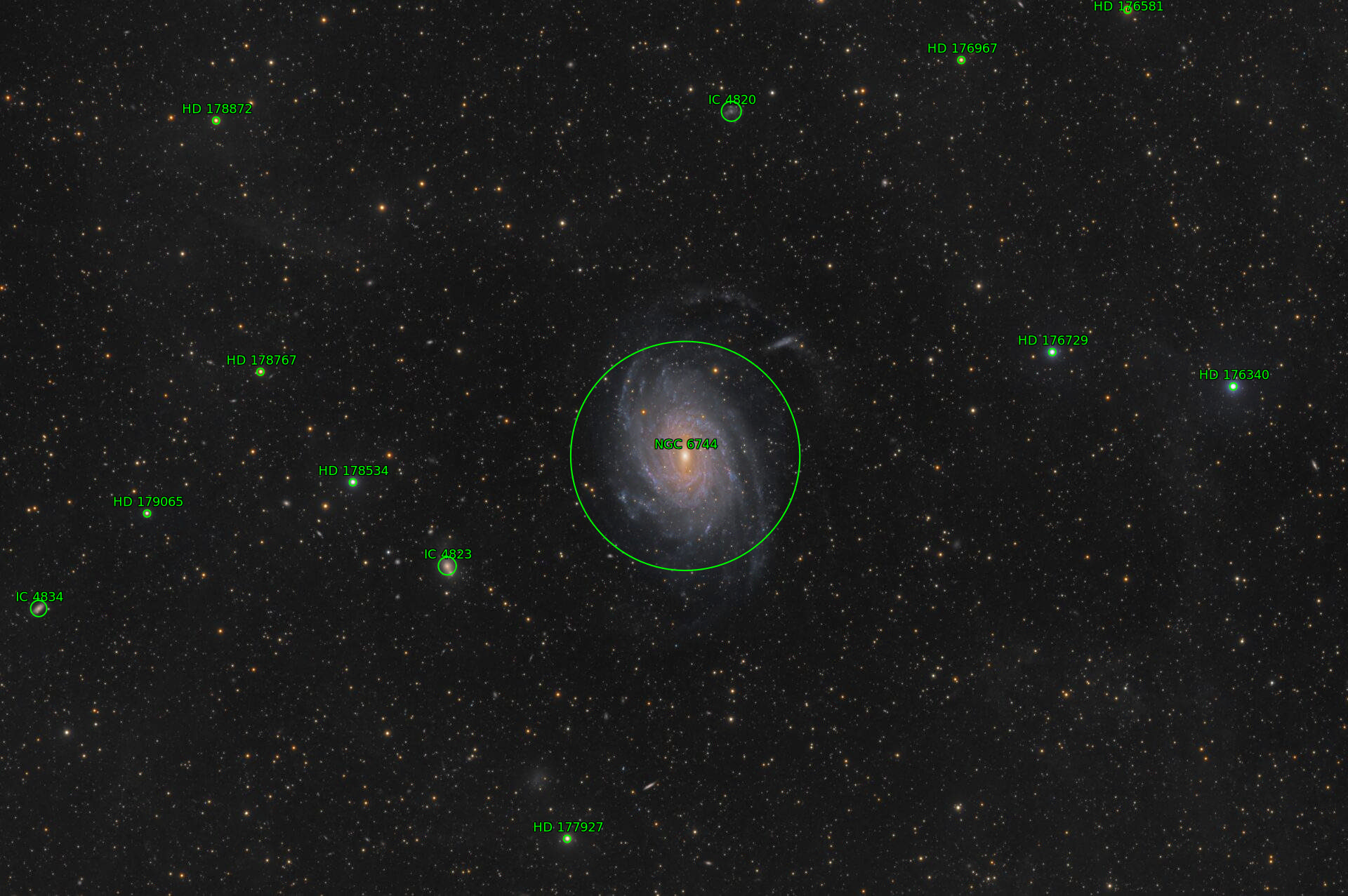 Sternkarten-Overlay (Astrometry.net)