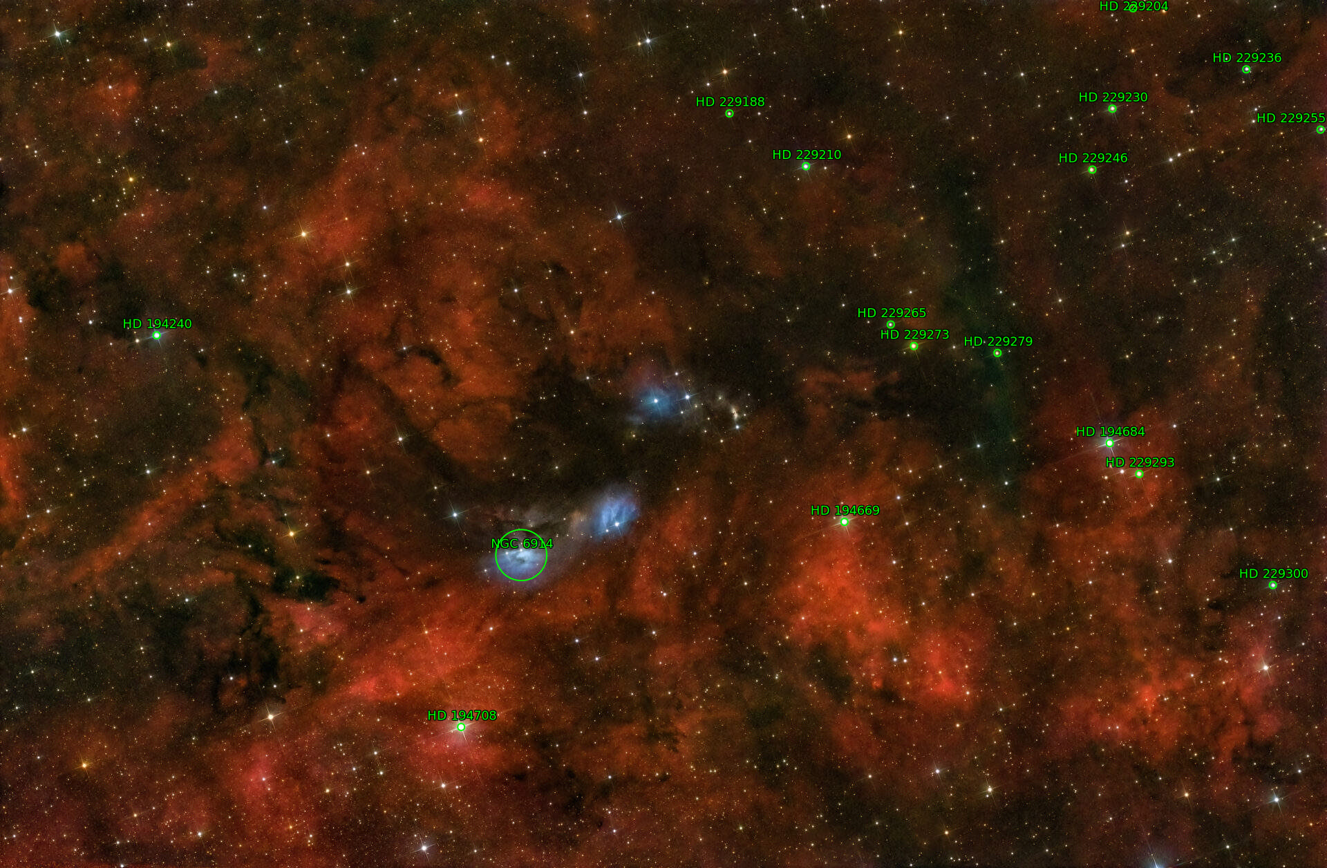 Sternkarten-Overlay (Astrometry.net)