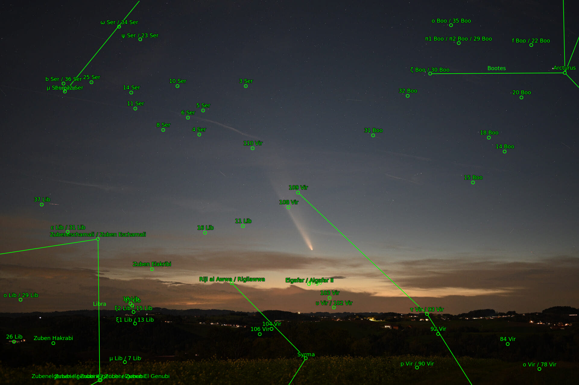 Sternkarten-Overlay (Astrometry.net)