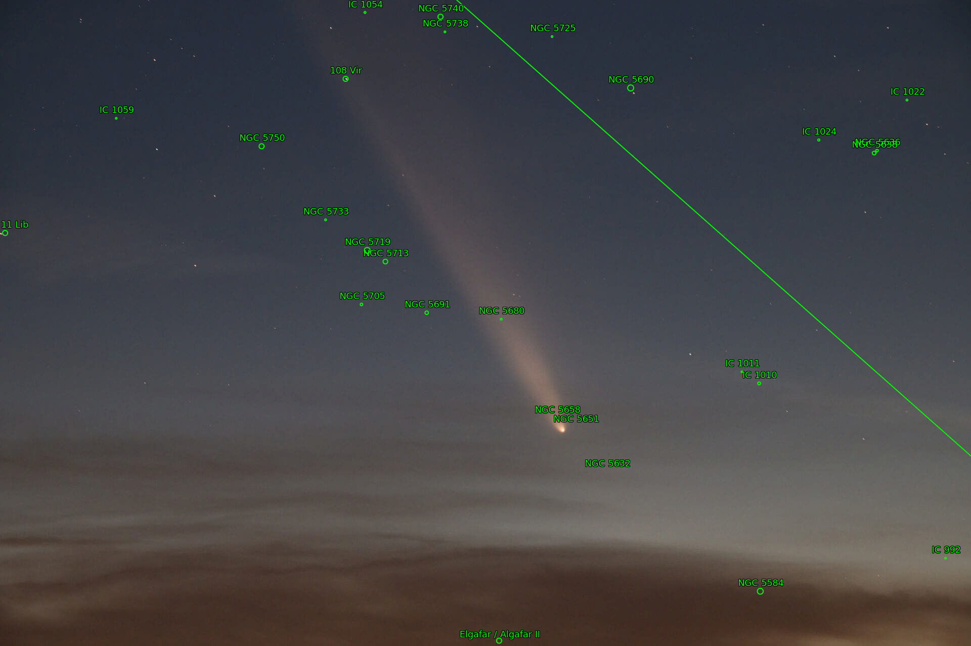 Sternkarten-Overlay (Astrometry.net)