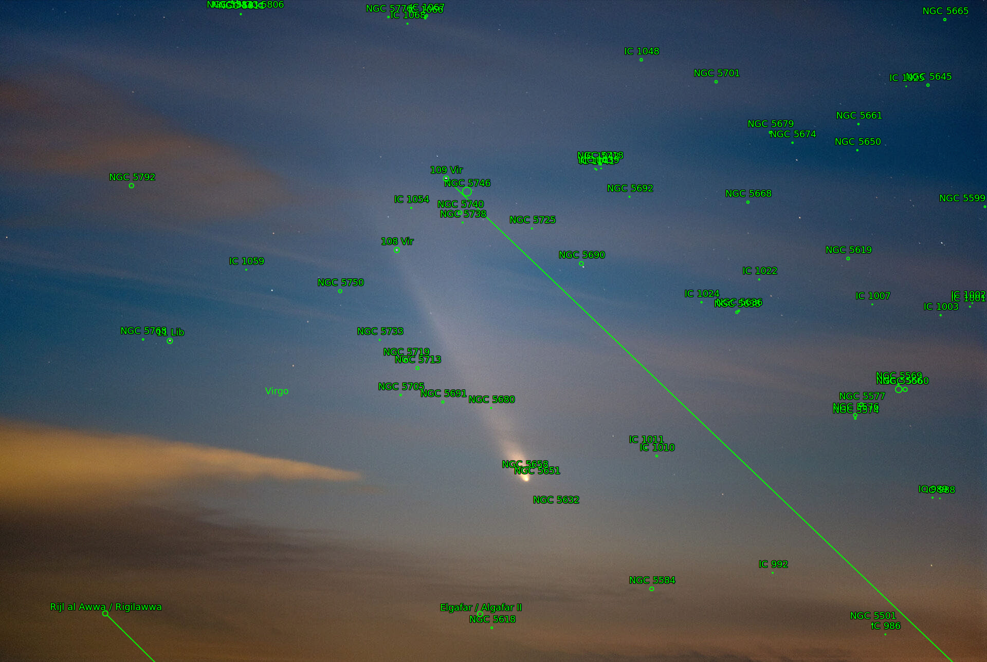 Sternkarten-Overlay (Astrometry.net)