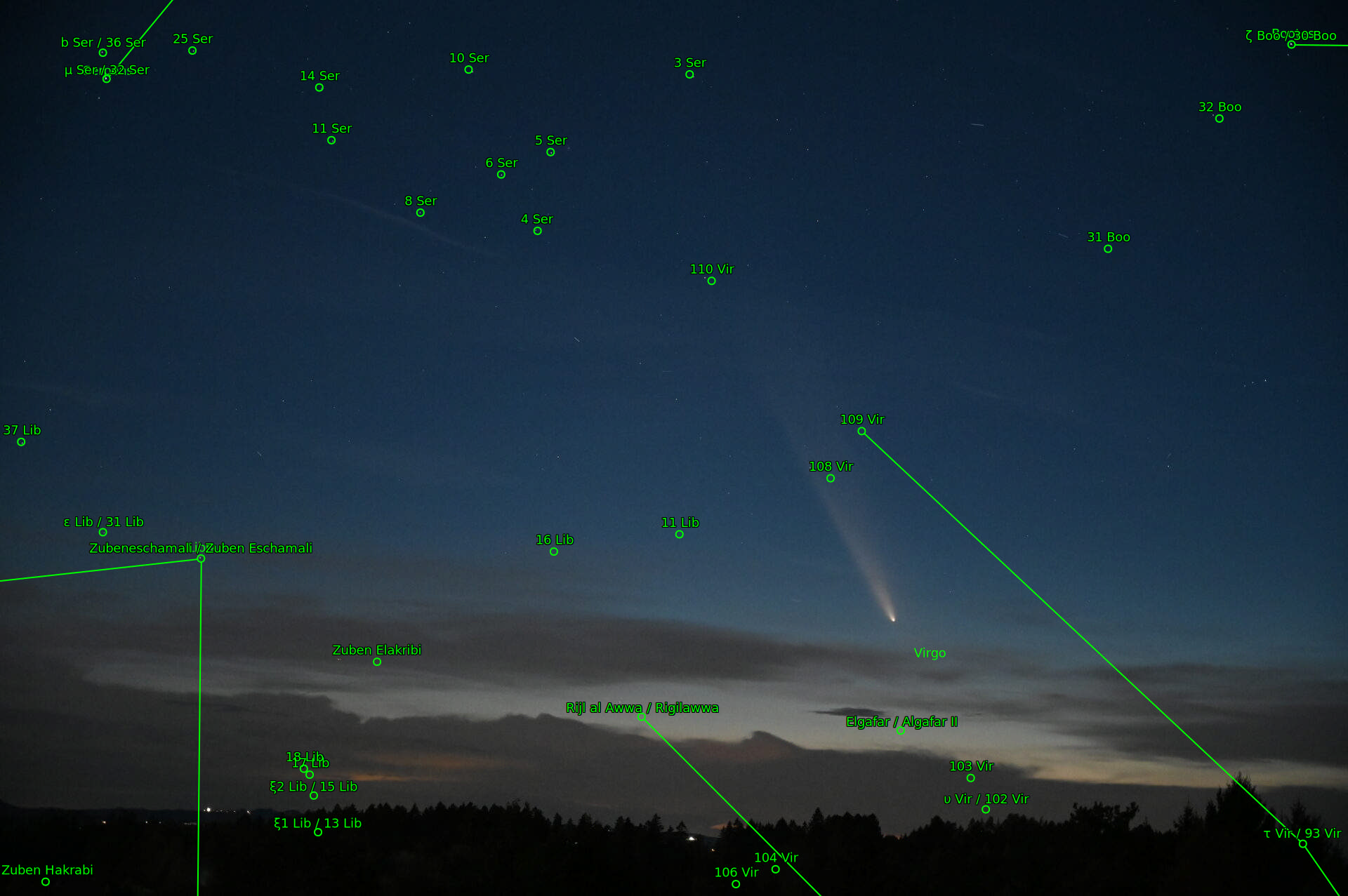 Sternkarten-Overlay (Astrometry.net)